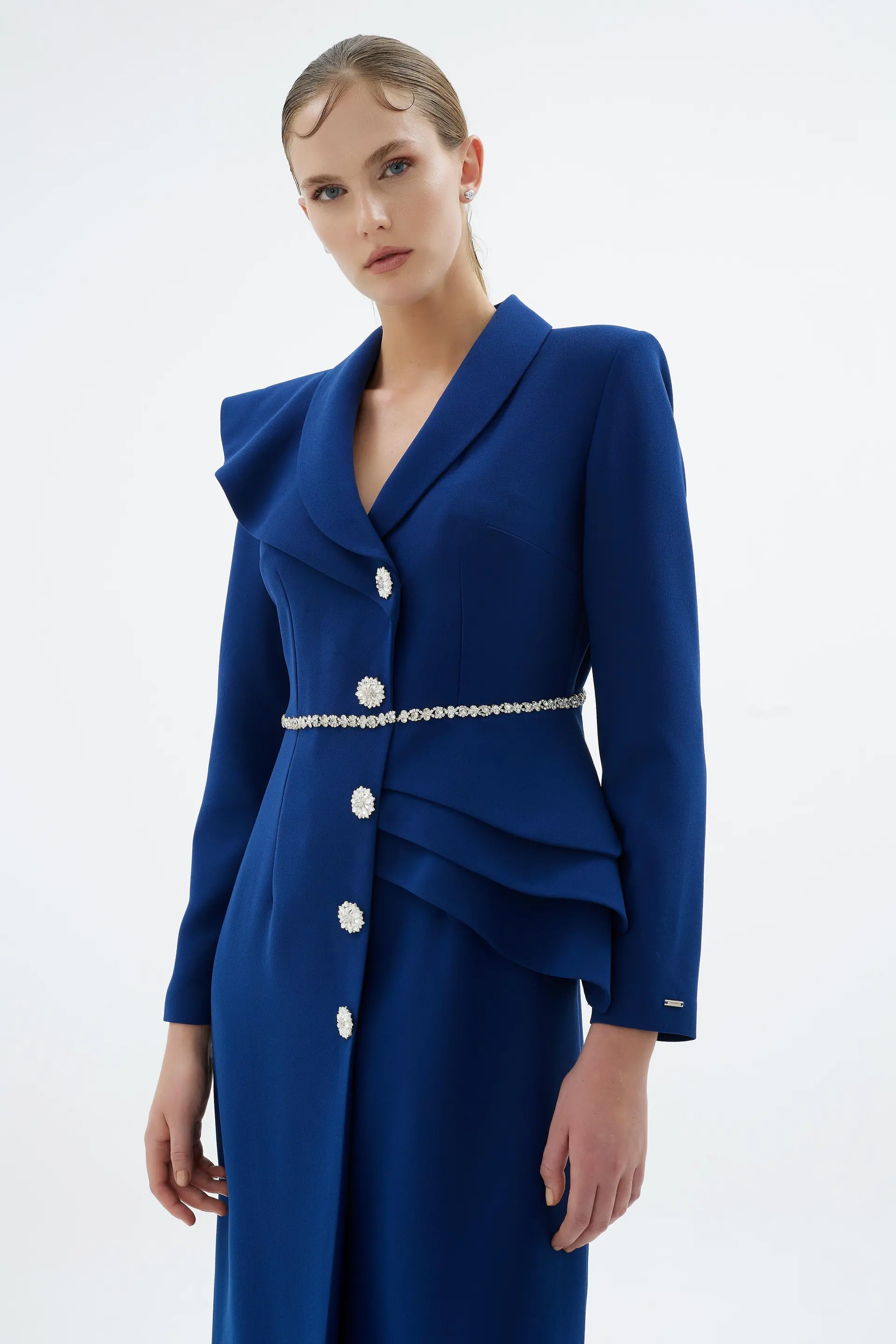 Liana Tailored Jacket Dress – Navy, photo 2