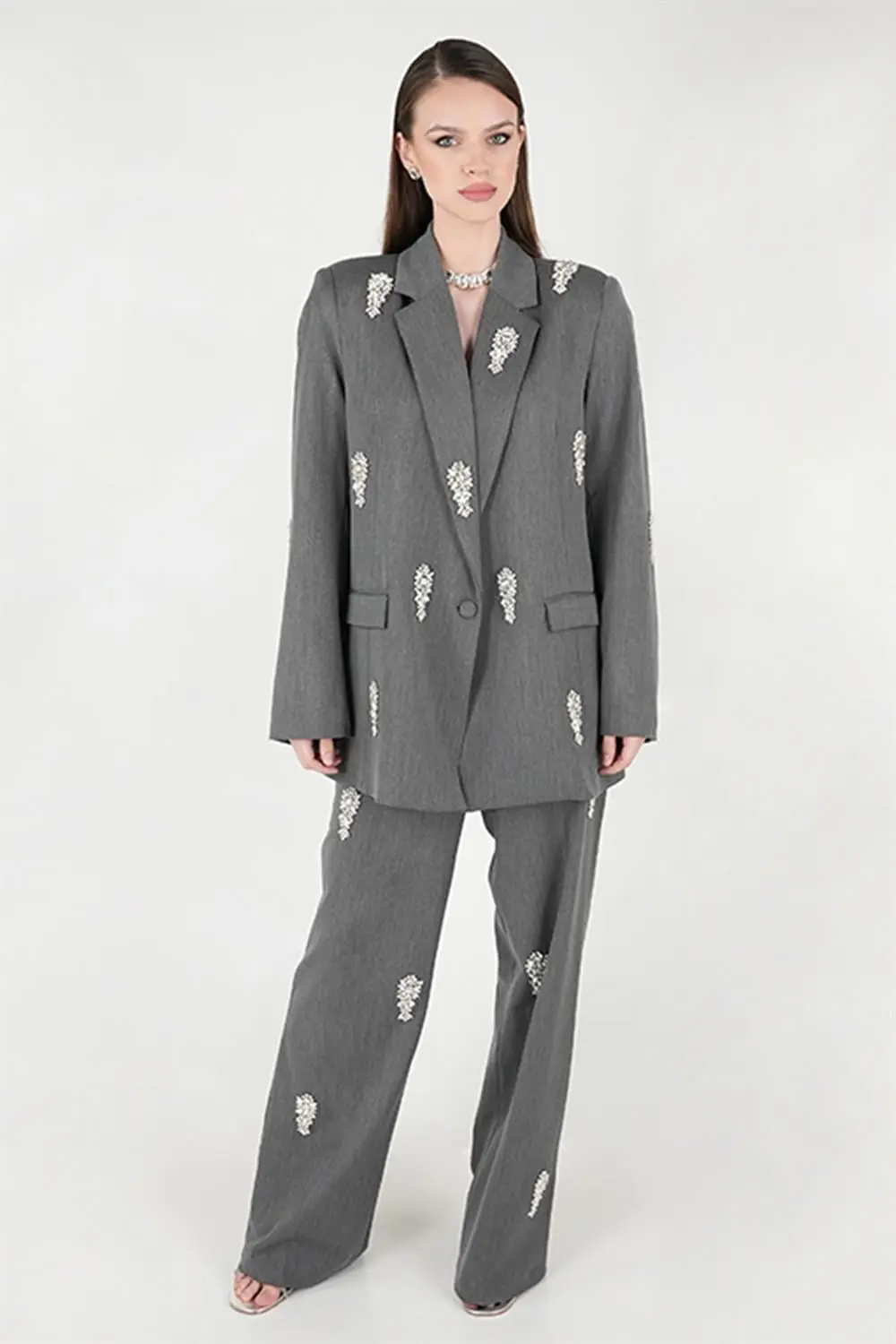 Neveus Embellished Set — Grey