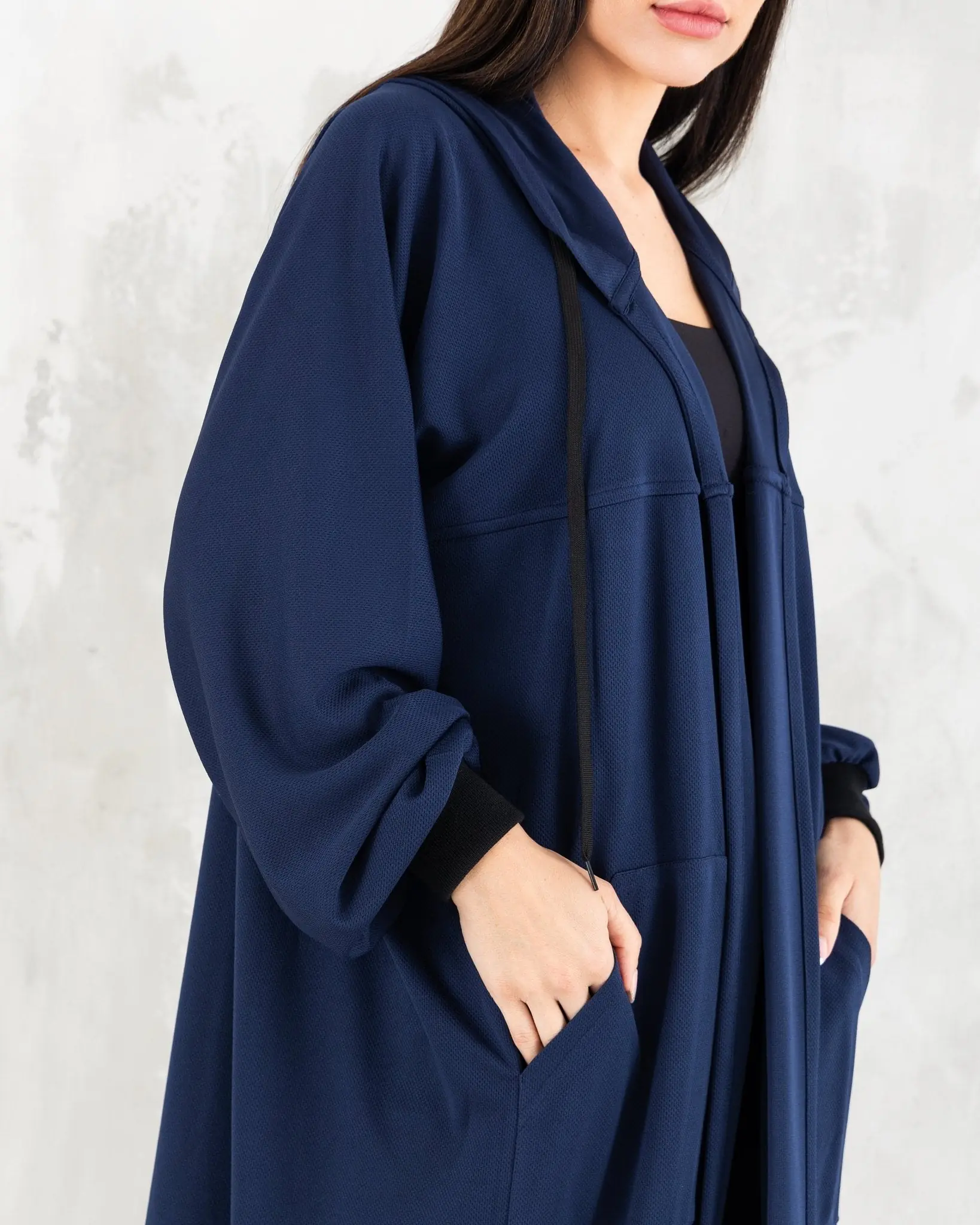 Navy Blue Hoodie sporty wear, photo 4