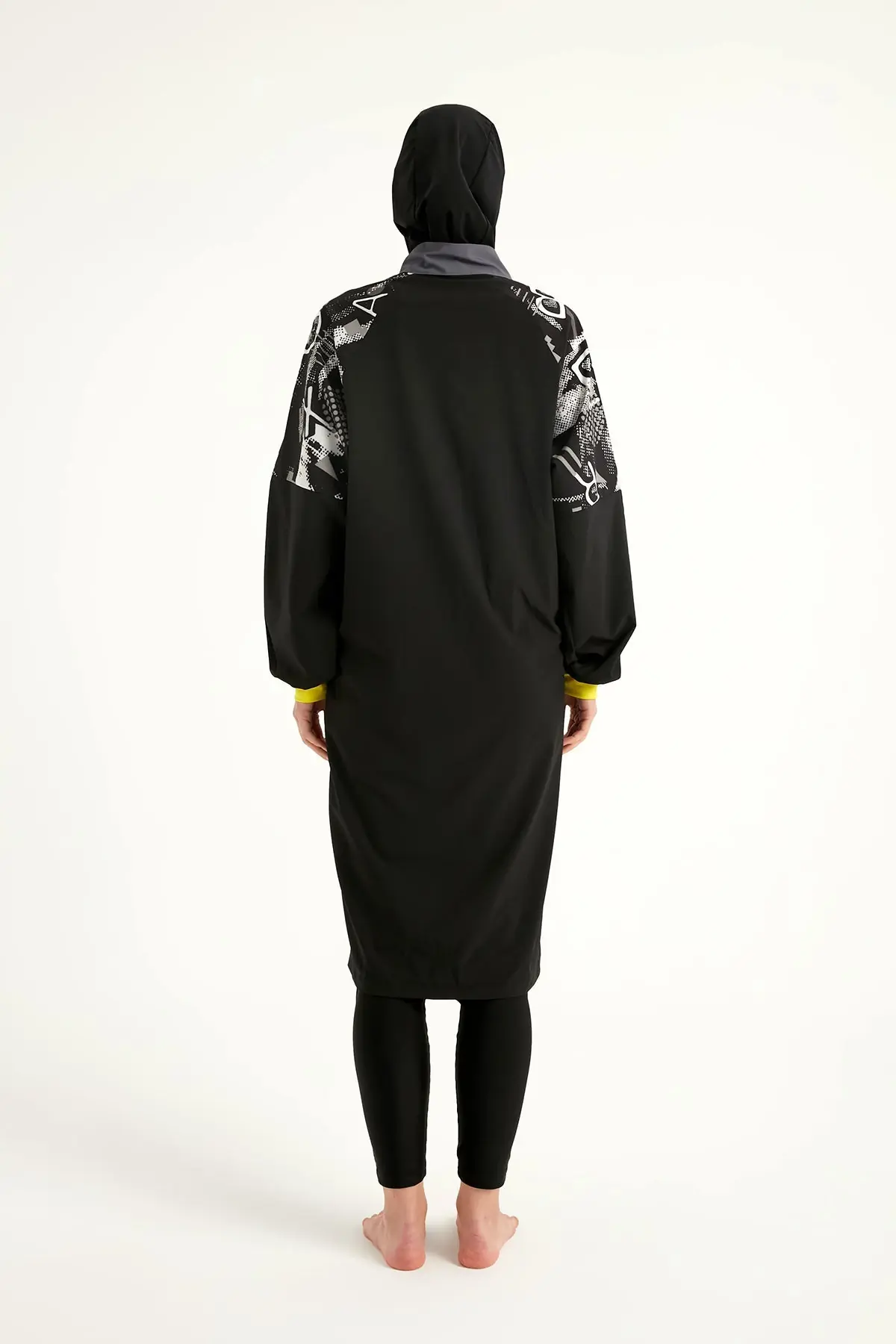 Black Full Coverage Modest Burkini with Sleeve Detail M2512, photo 8