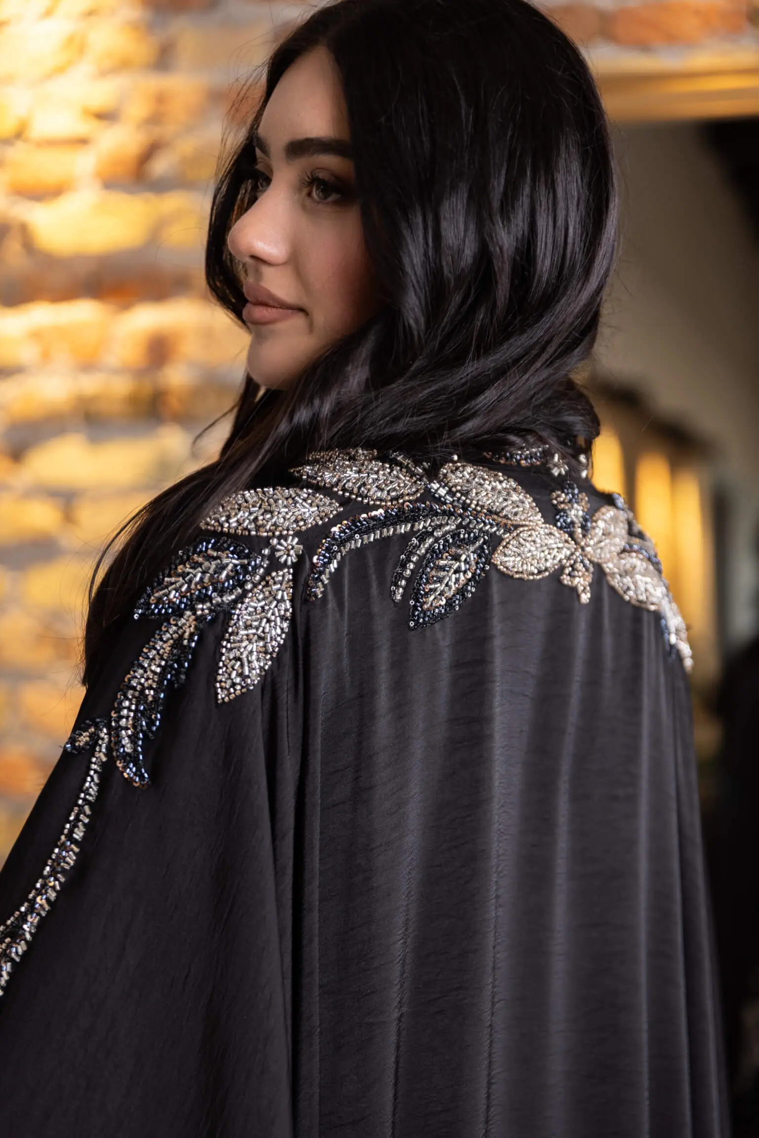 Femme Imperial Embellished Abaya – Black, photo 2