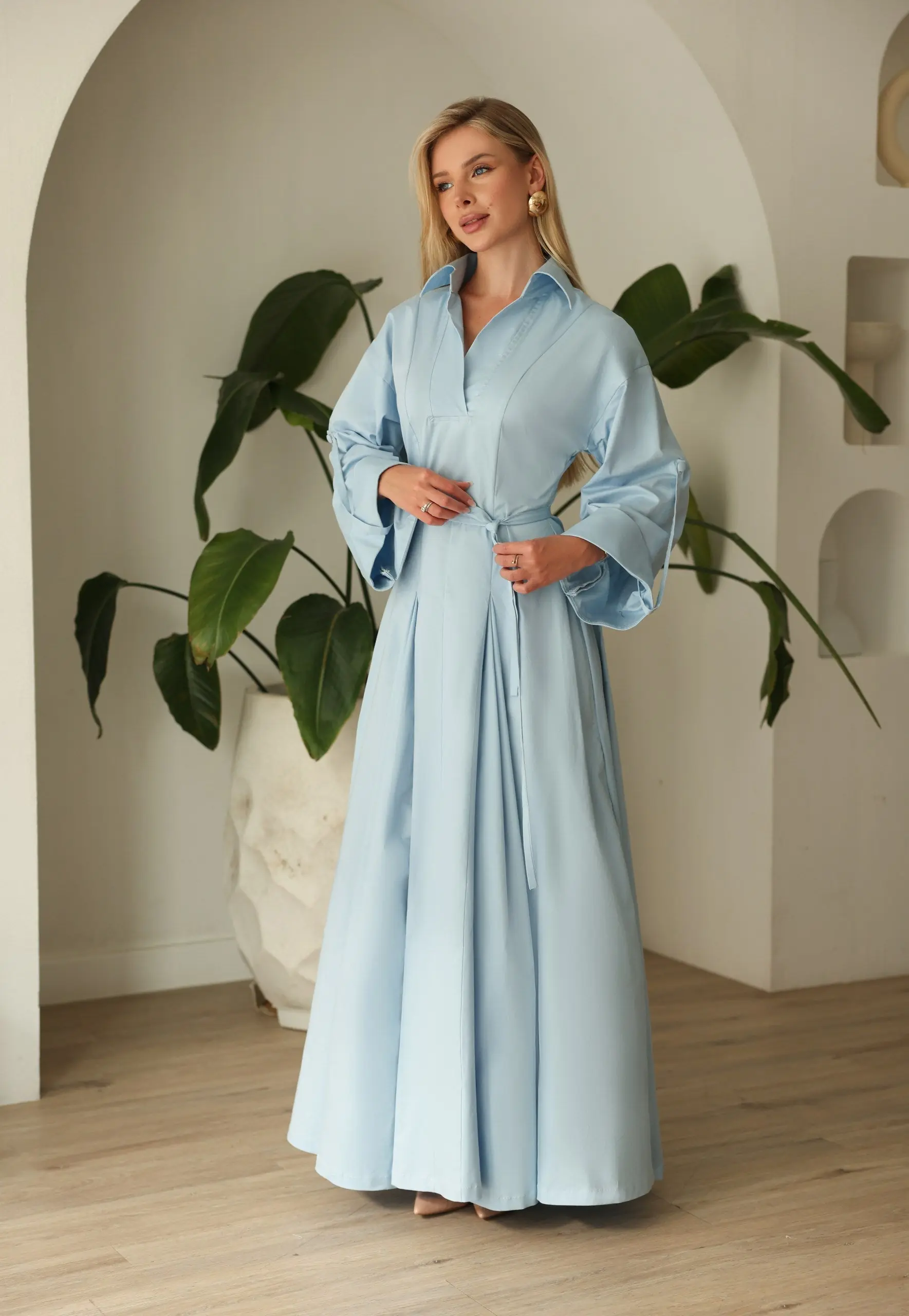 Sky – Powder Blue Modest Maxi Dress | Modest Luxury, photo 3