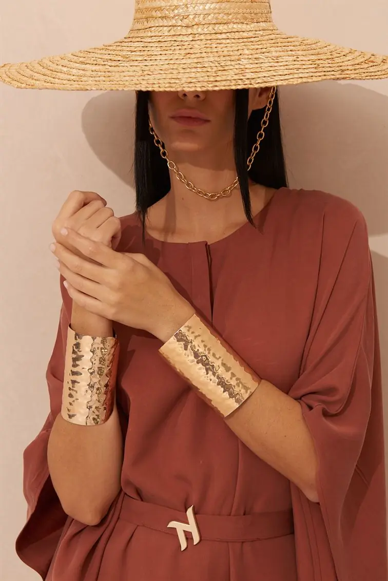 Ameera Long Tencel Kaftan - Brown, photo 2