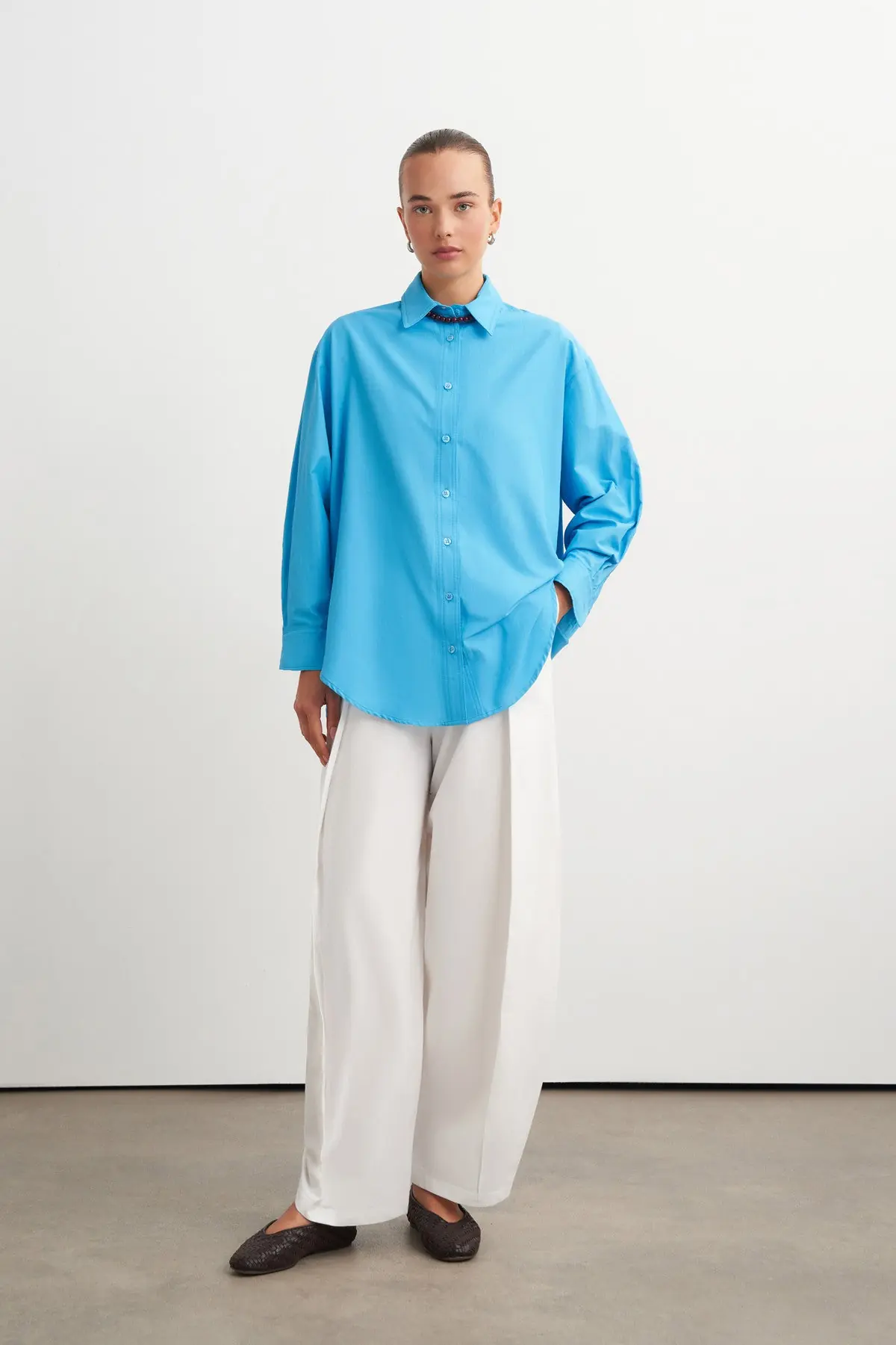 Oversize Poplin Gömlek, photo 8