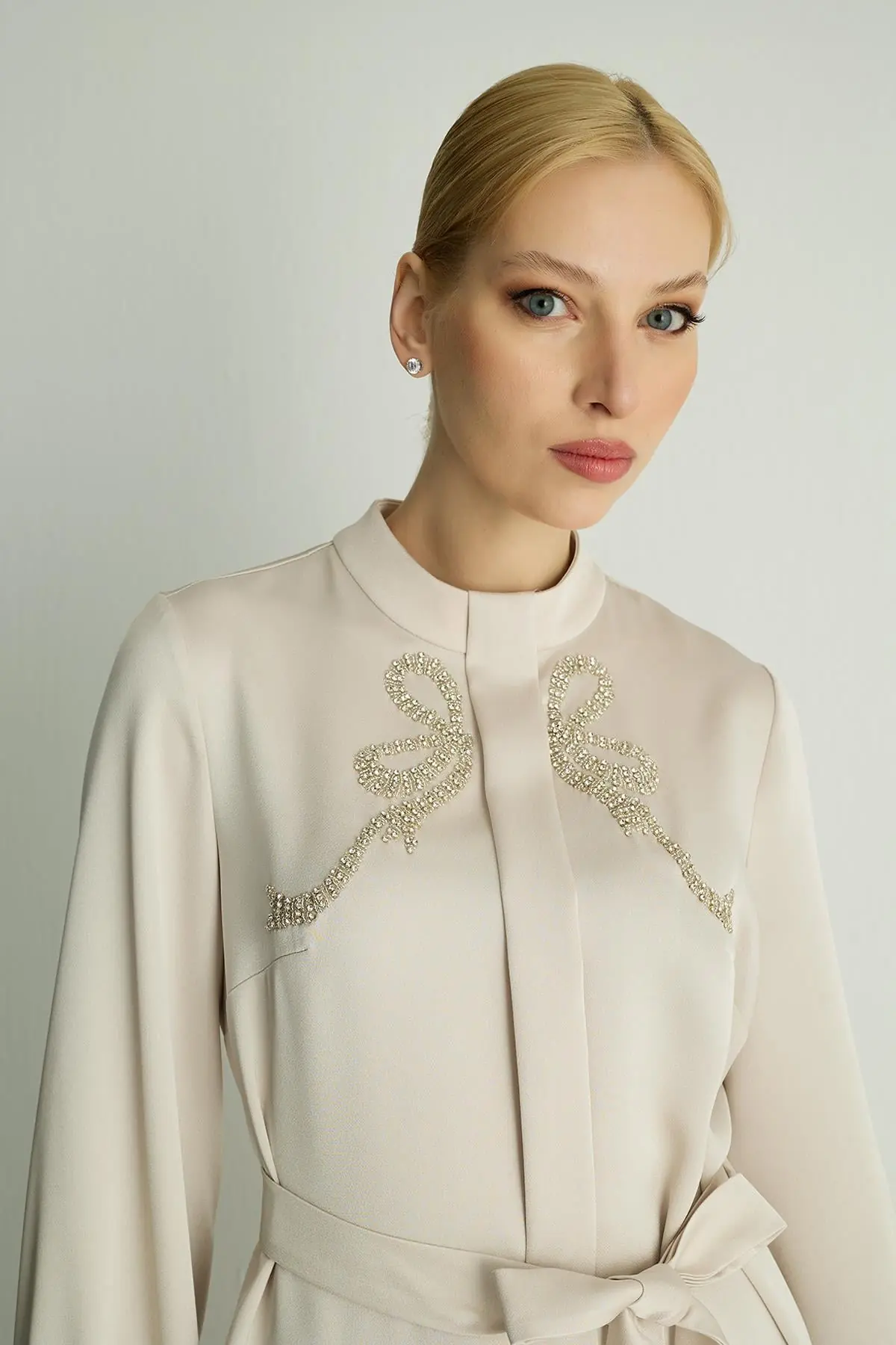 Ribbon Dress — Stone, photo 3