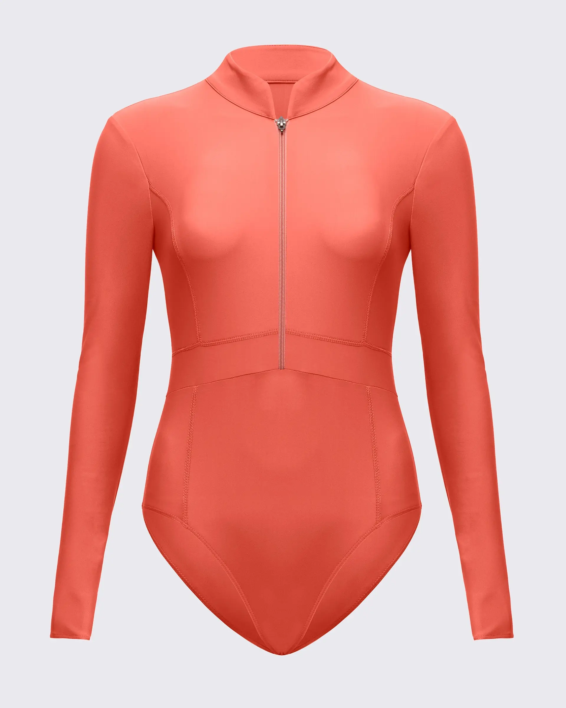Polyamide Swimsuit with Waist-Contouring Detail – Salmon