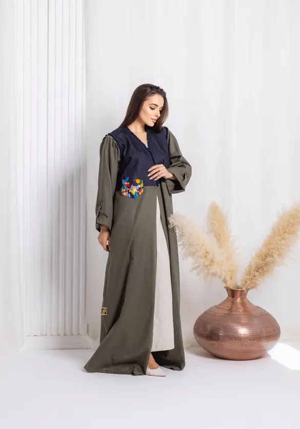 Green Denim Abaya, photo 8