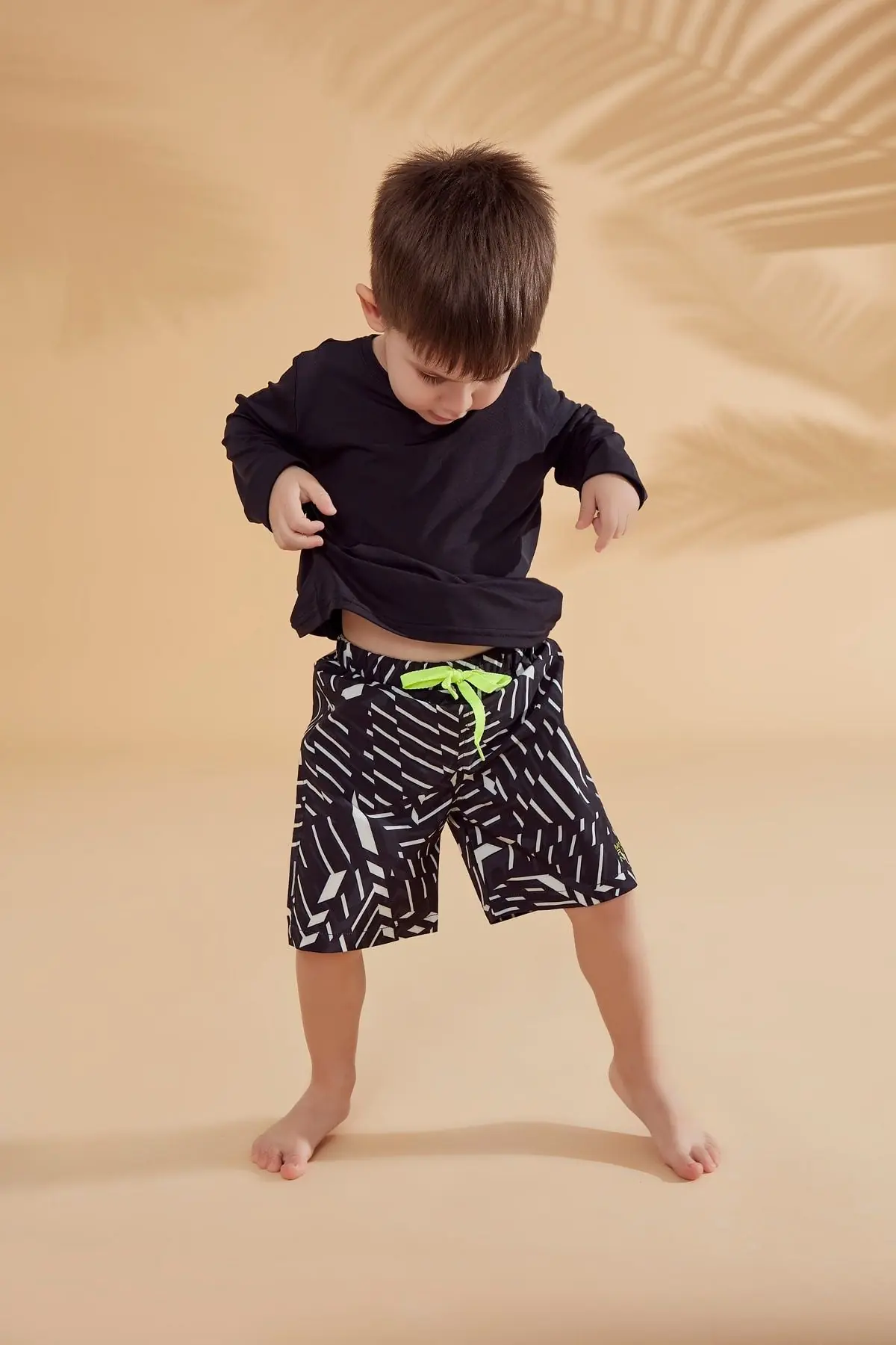 Woven Black Boys Shorts B2363, photo 5
