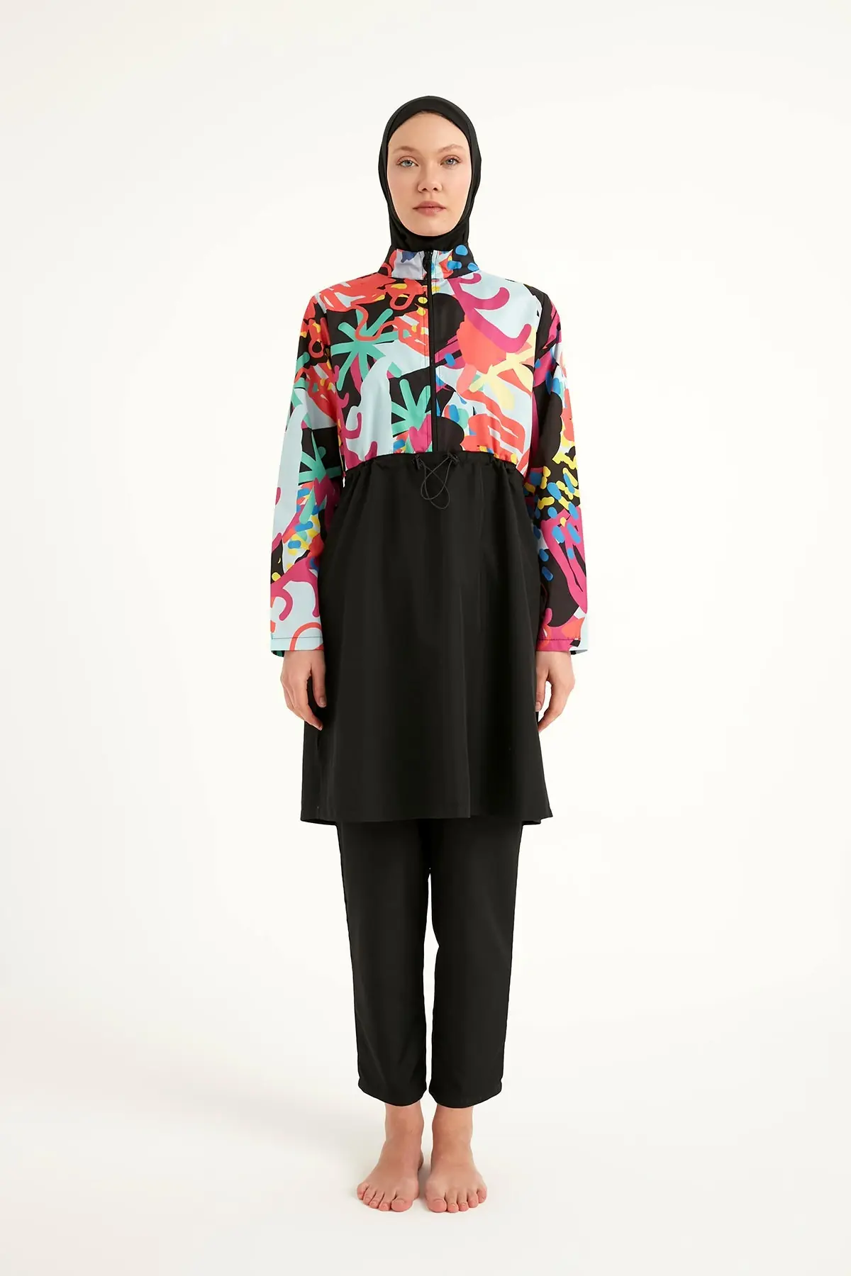 Rivamera Full-Coverage Modest Swimsuit - Black, photo 5