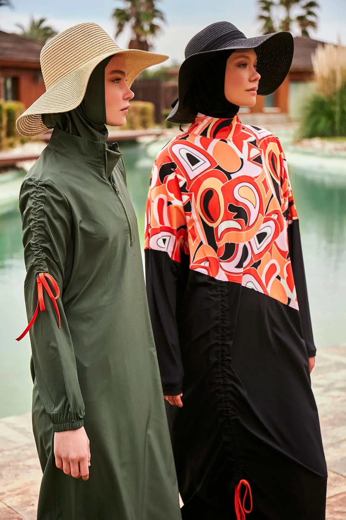 Woven Black Burkini Modest Swimwear M2426, photo 2