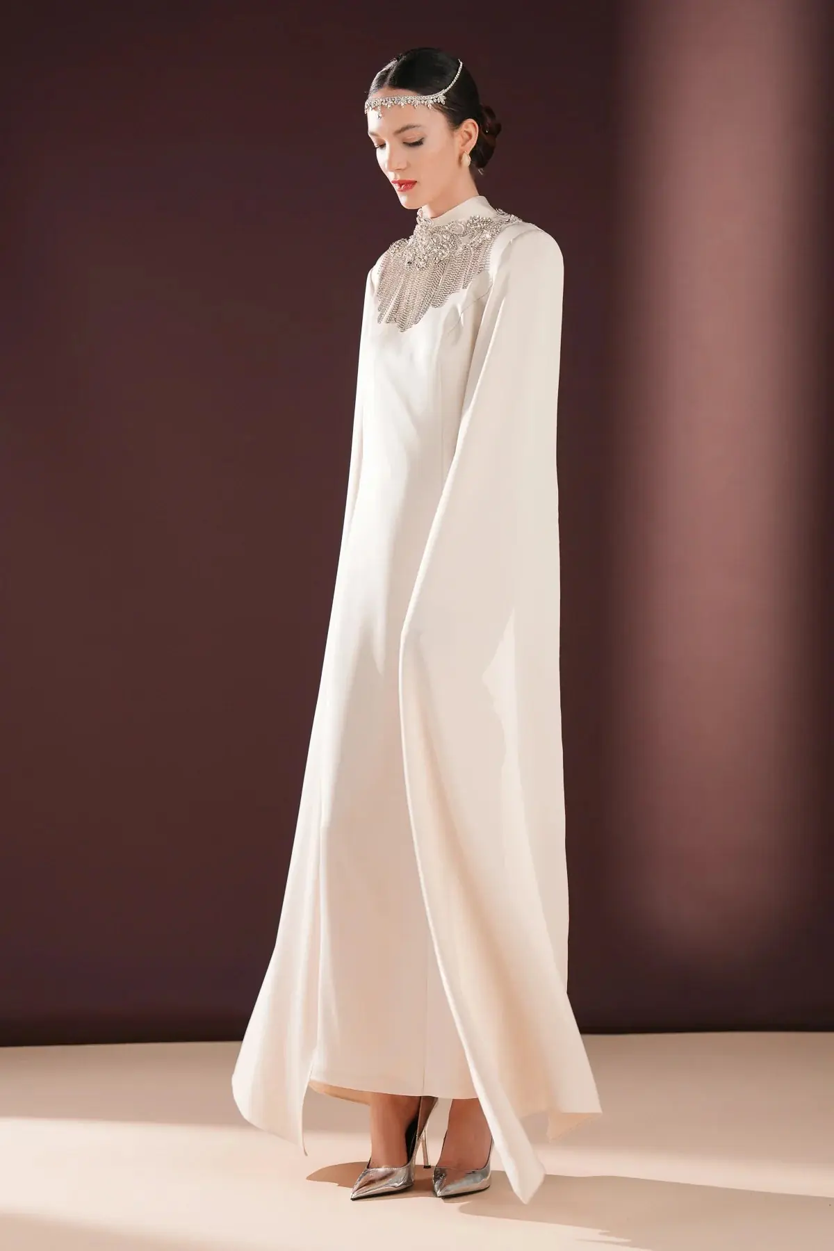 Aurevia Flowing Maxi Dress – Ecru, photo 5