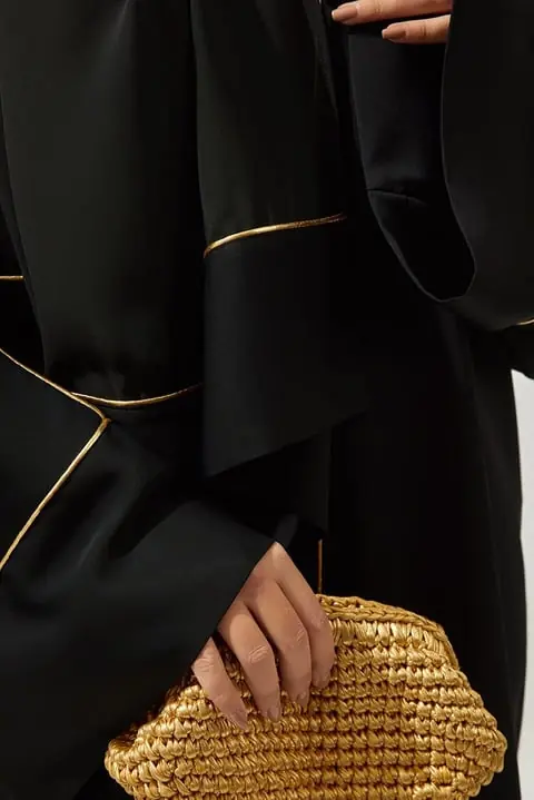 Gold Line Abaya - Black, photo 4