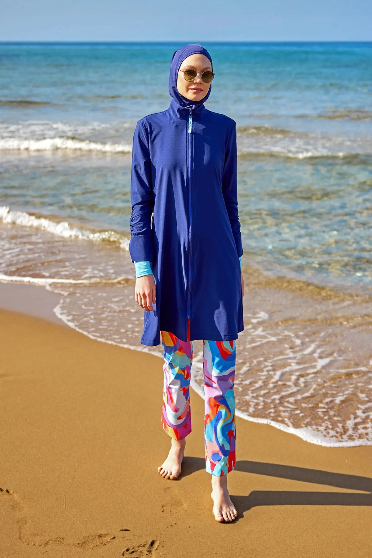 Marina Full Coverage Modest Swimsuit - Blue, photo 4