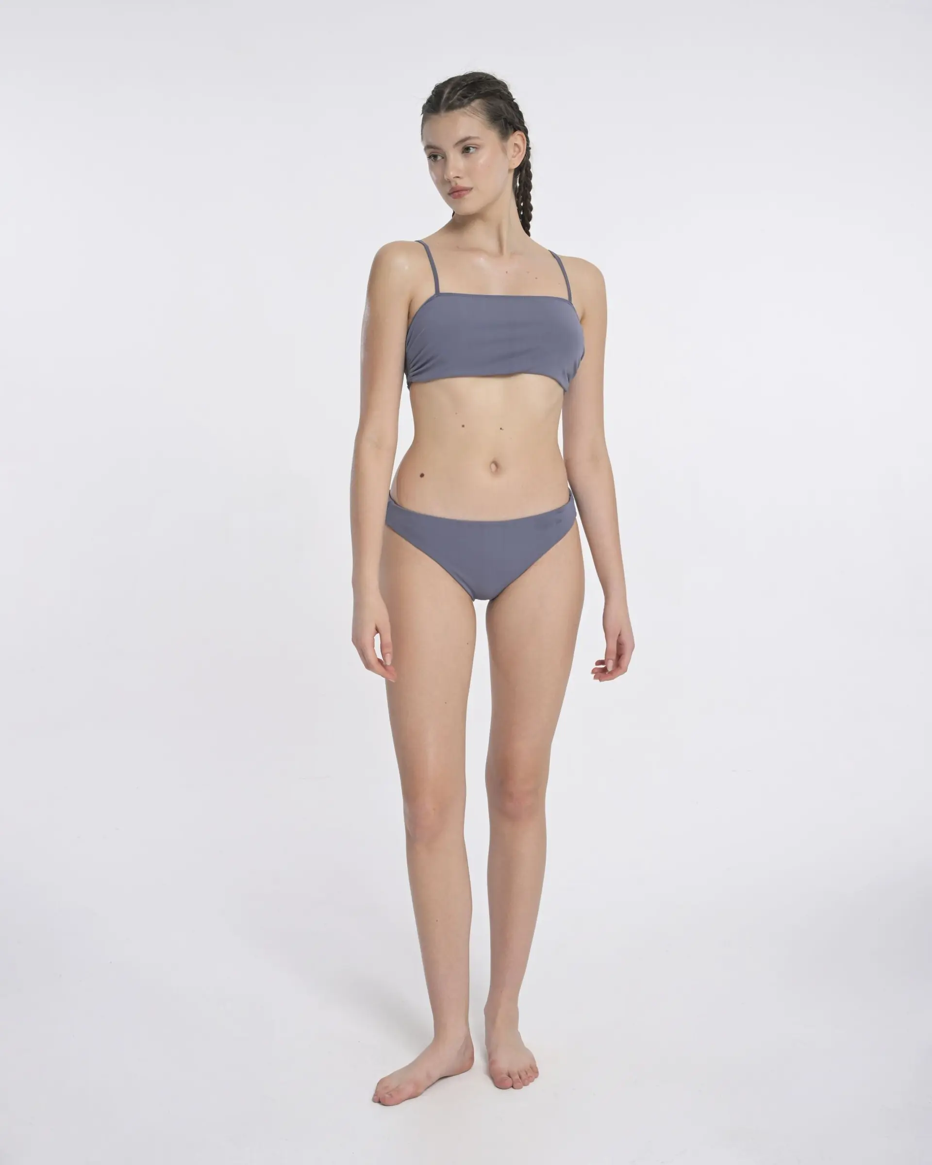 Dikişsiz Kalıp Belli Etmeyen Polyamid Kumaşlı Tesettür Mayo içi Bikini, photo 2