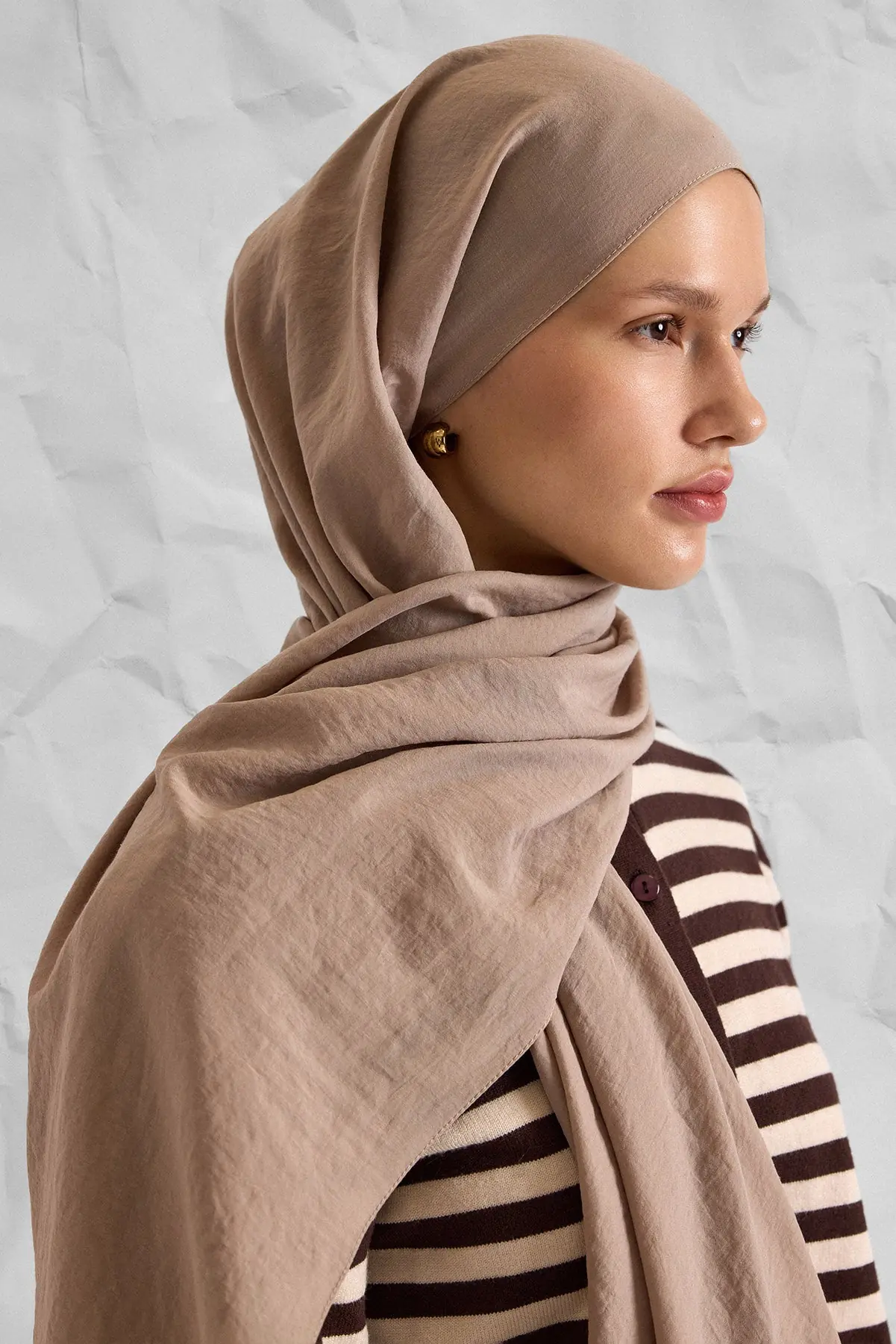 NOBLE TOUCH Cotton Shawl – Beige, photo 2
