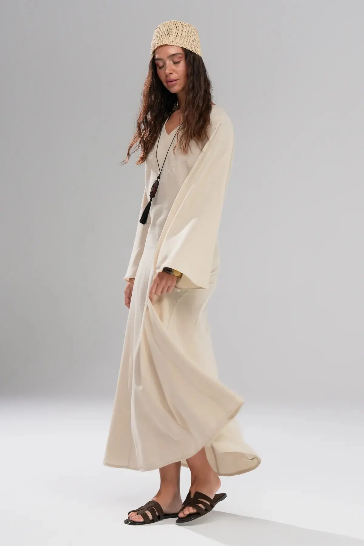 Dessert Sun Dress - Beige, photo 2