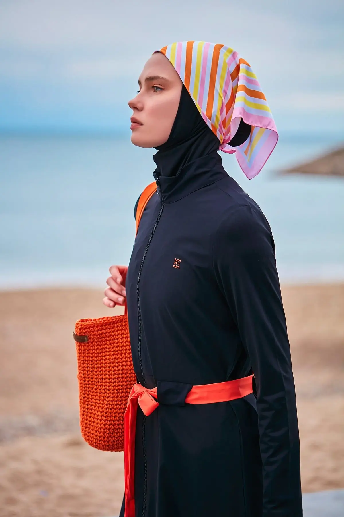 Woven Black Burkini Modest Swimwear M2419, photo 3