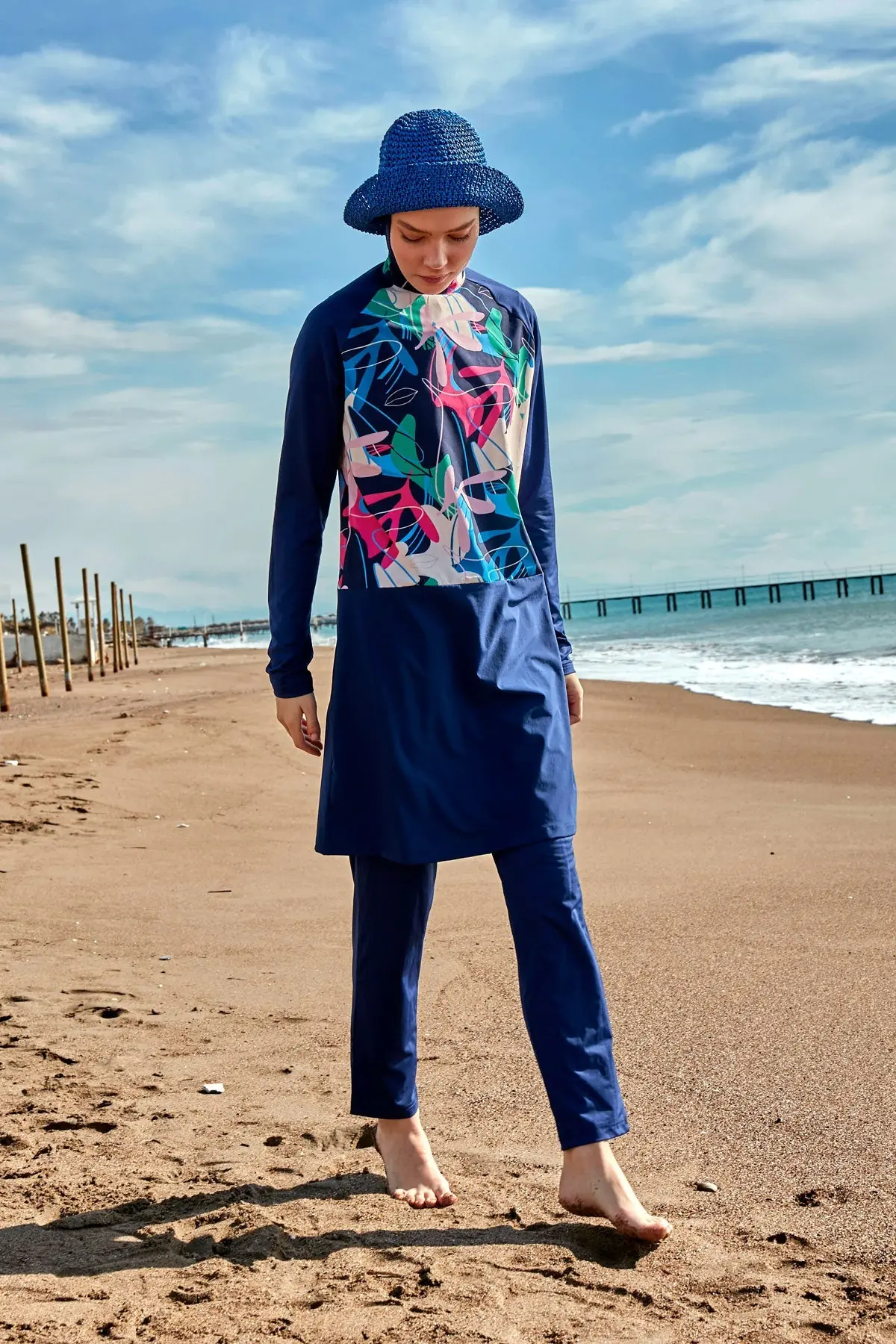 Lycra Navy Burkini Modest Swimwear M2497, photo 2