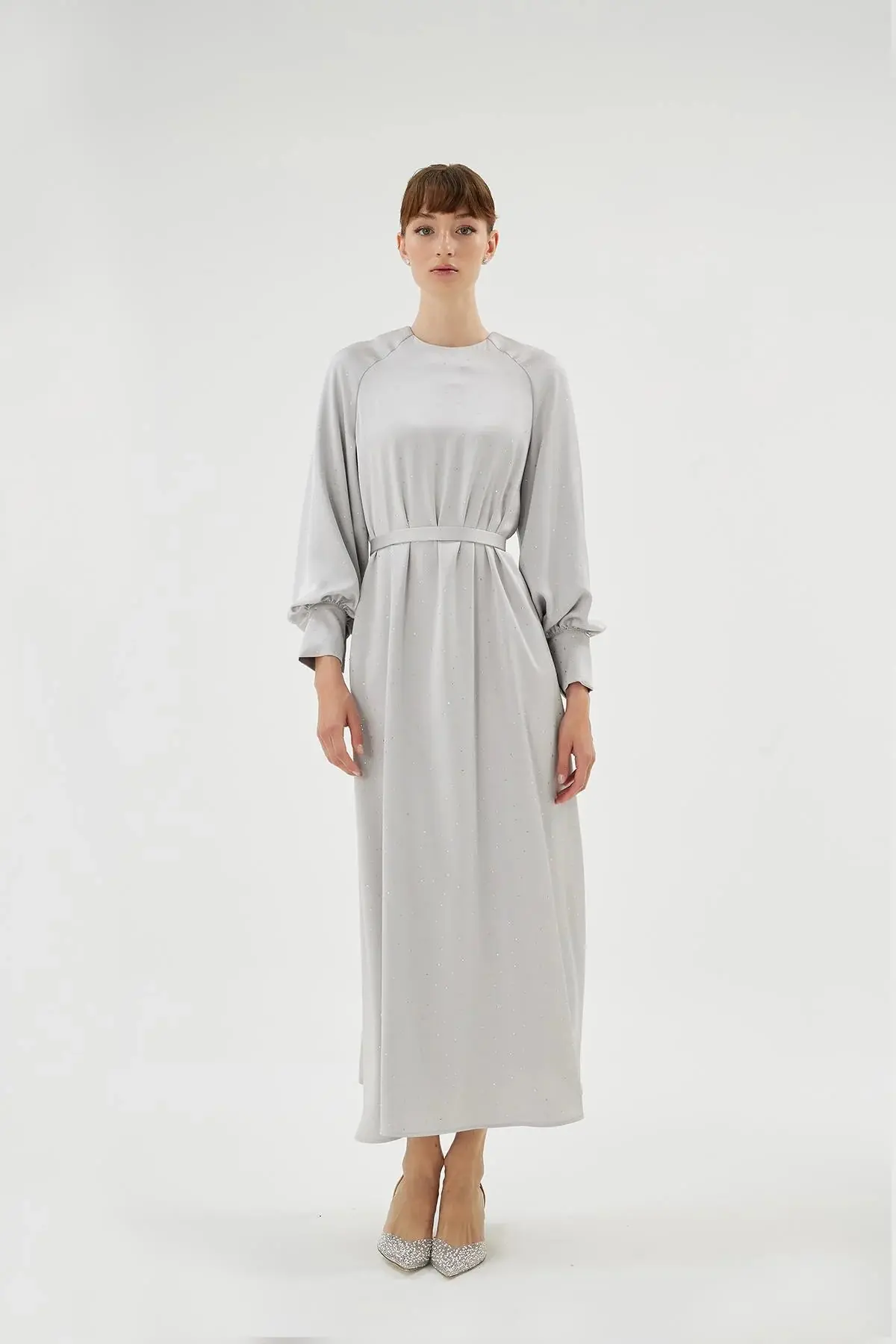 Eliza Embellished Dress – Silver, photo 4