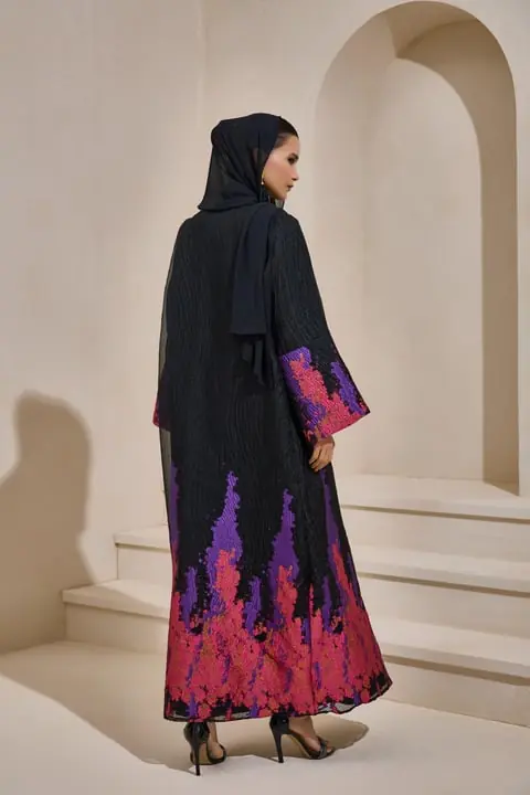 Sapphire Abaya - Black Purple, photo 4