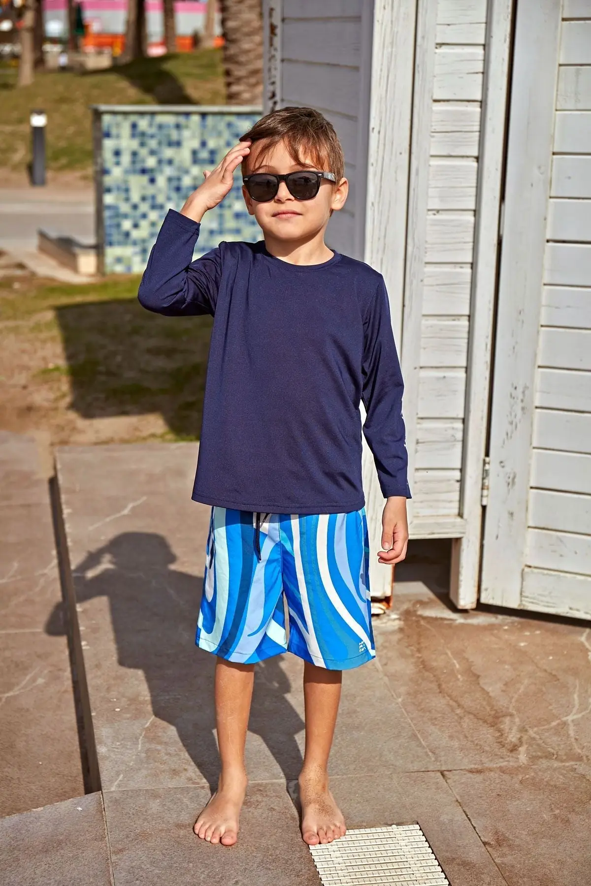 Woven Navy Boys Shorts B2435, photo 2