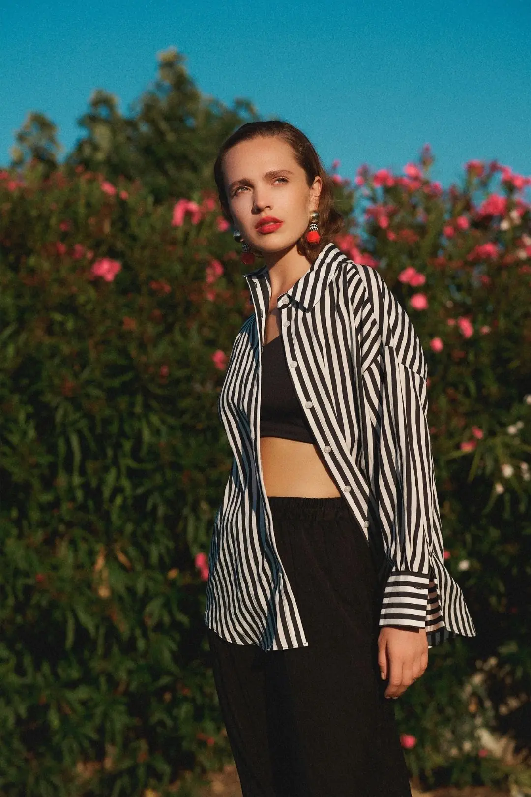 Stripe Oversize Shirt - Black & White Stripe, photo 3