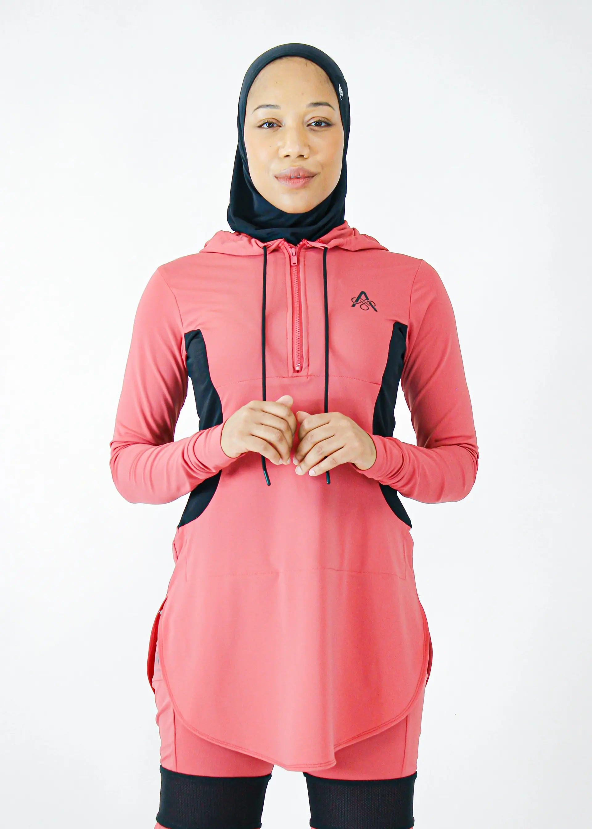 Anna Hooded Performance Tunic - Blaze / Noir, photo 5