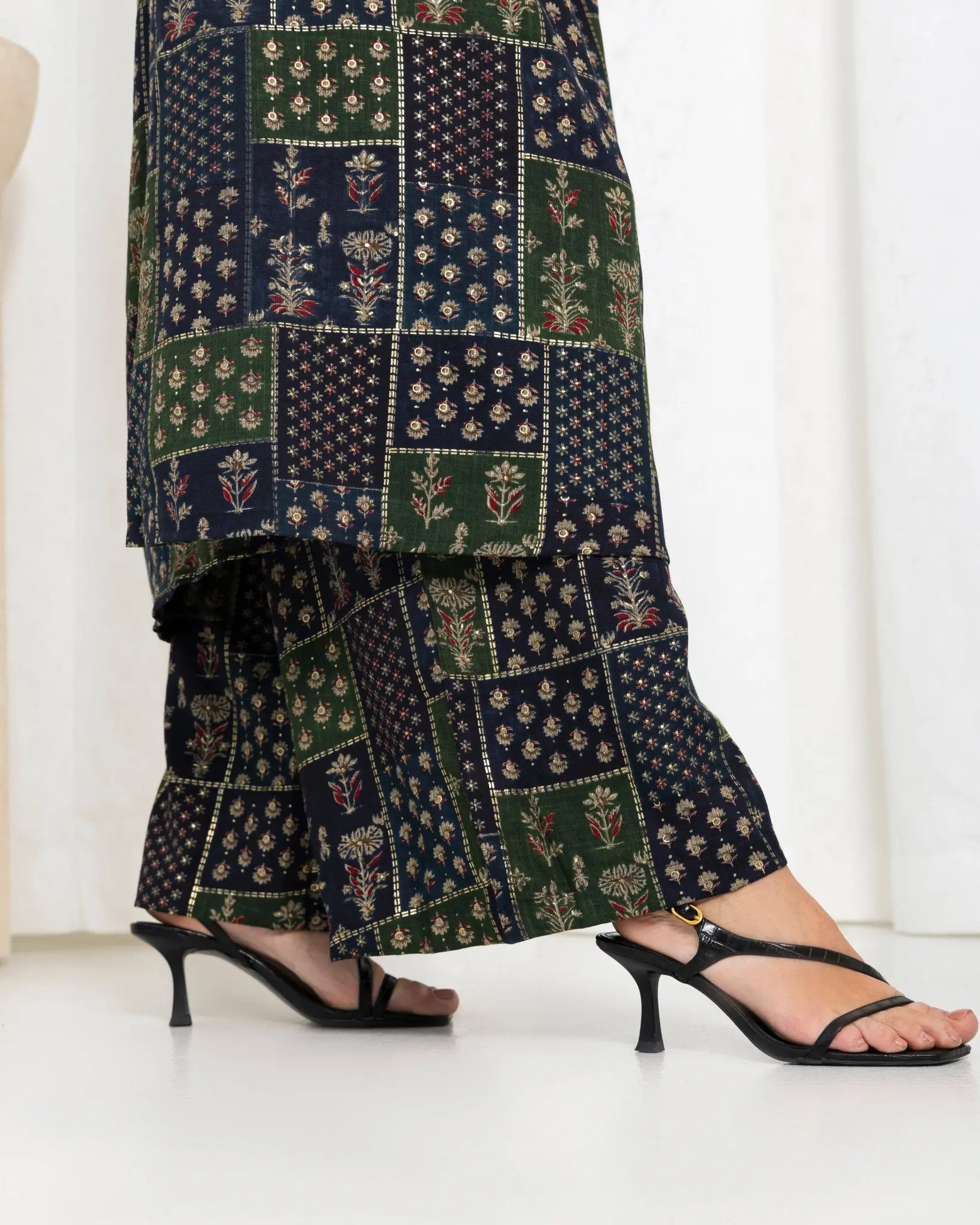 Green Floral Check Kimono Dress, photo 5
