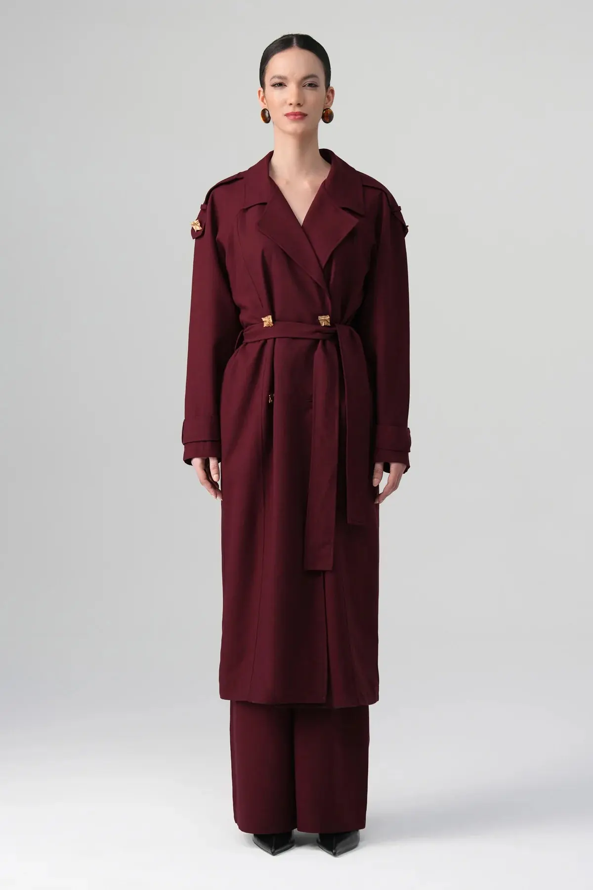 Lorin Long Jacket & Trousers Set – Bordeaux