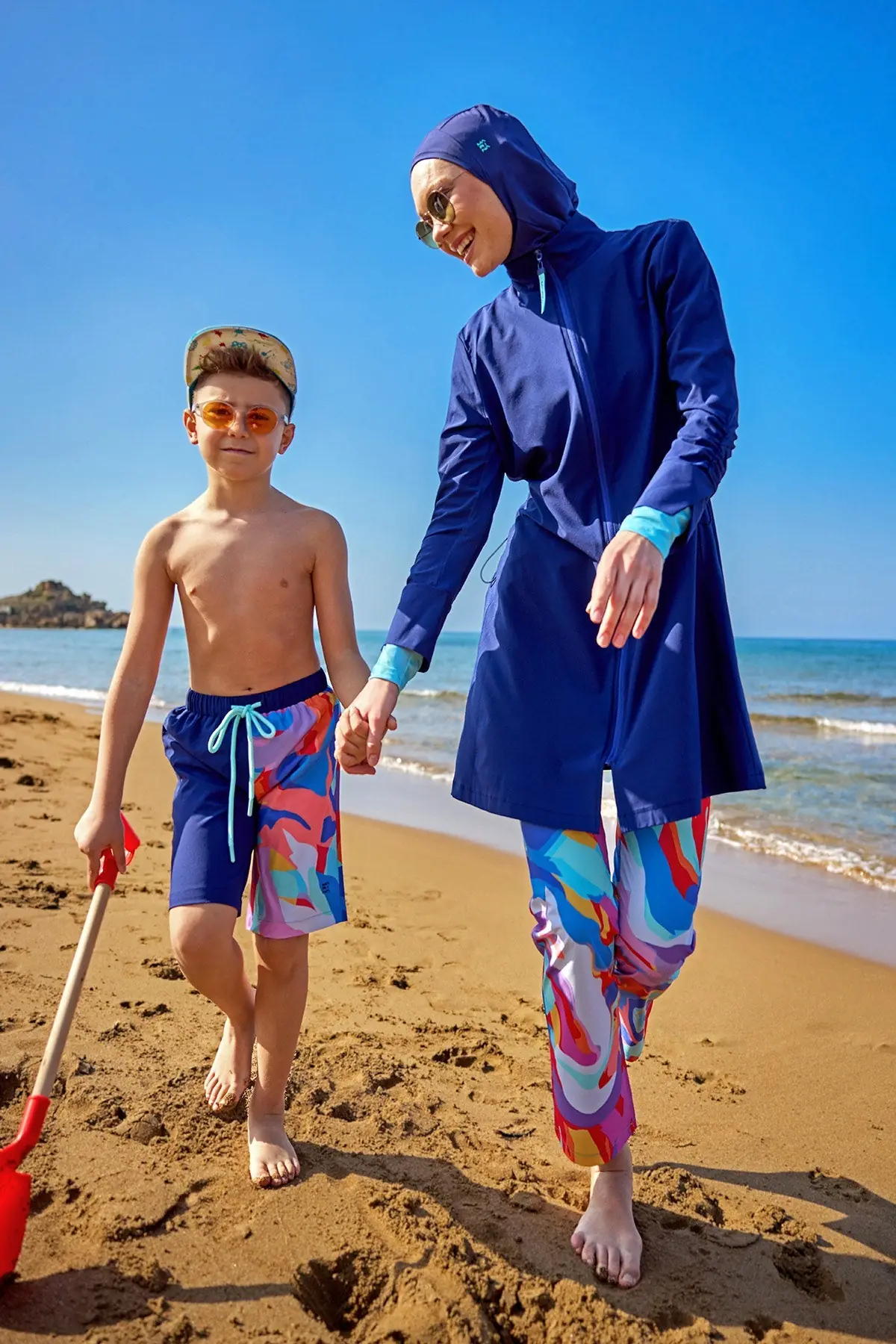 Marina Full Coverage Modest Swimsuit - Blue, photo 6