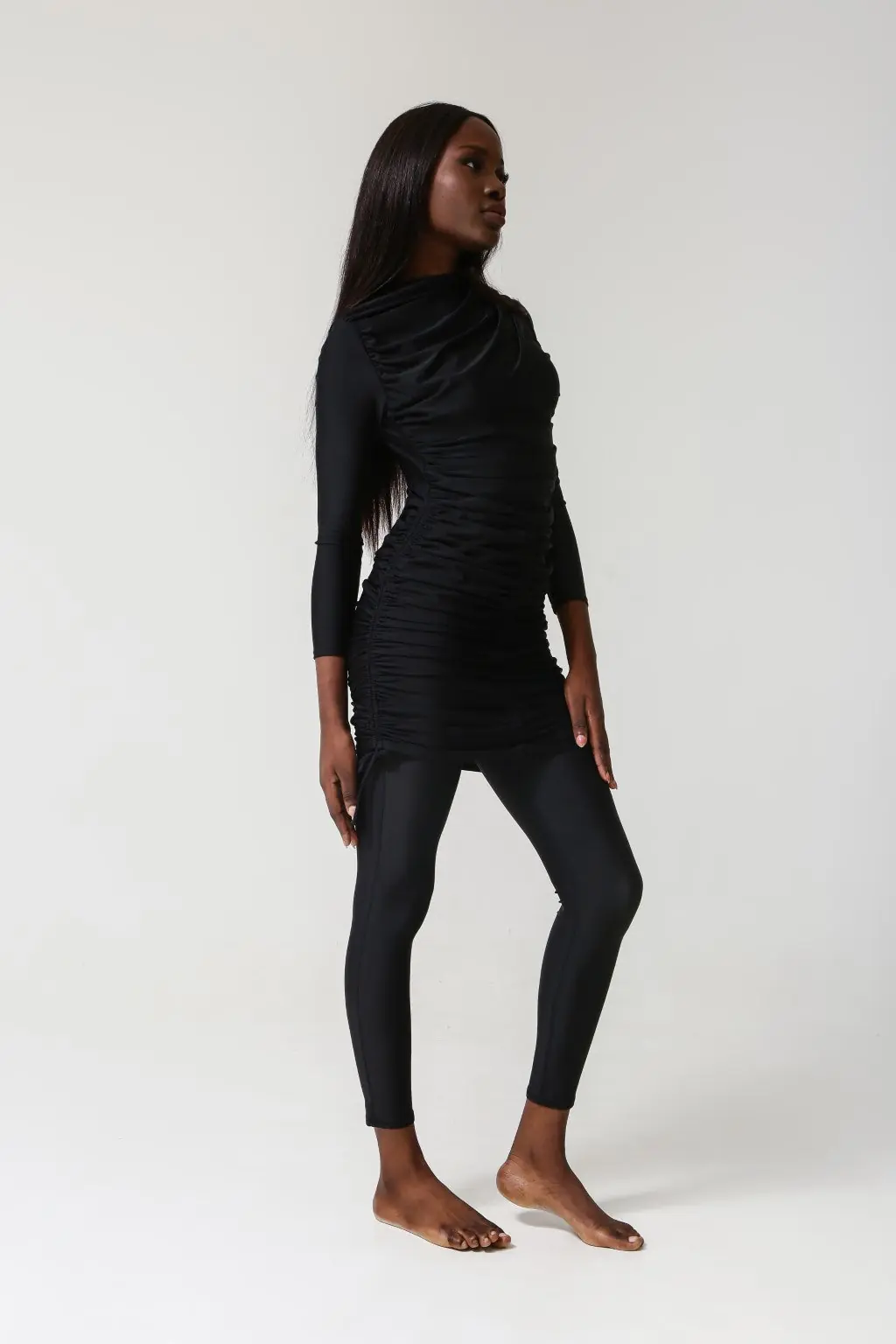Isla Swim Dress - Black, photo 3