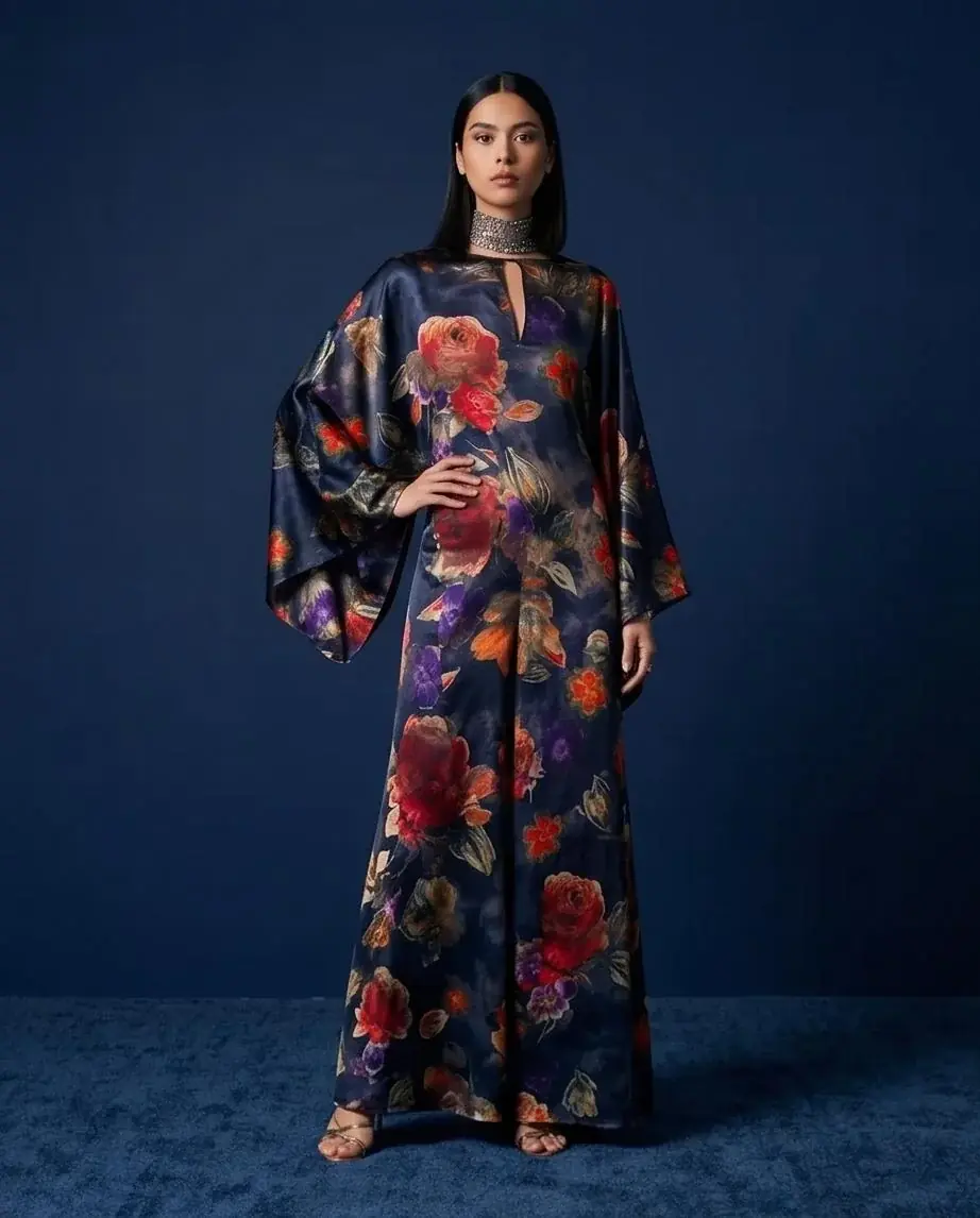 AZZURRA abito kimono in seta, photo 4