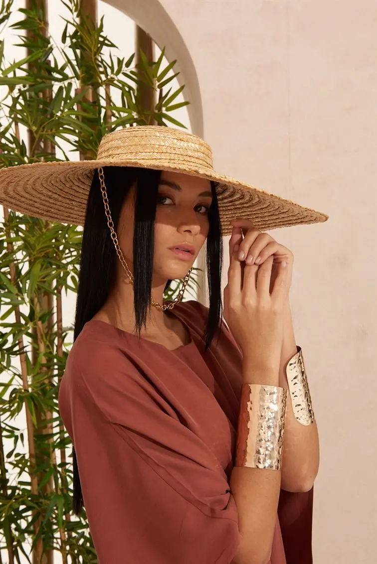 Ameera Long Tencel Kaftan - Brown, photo 3