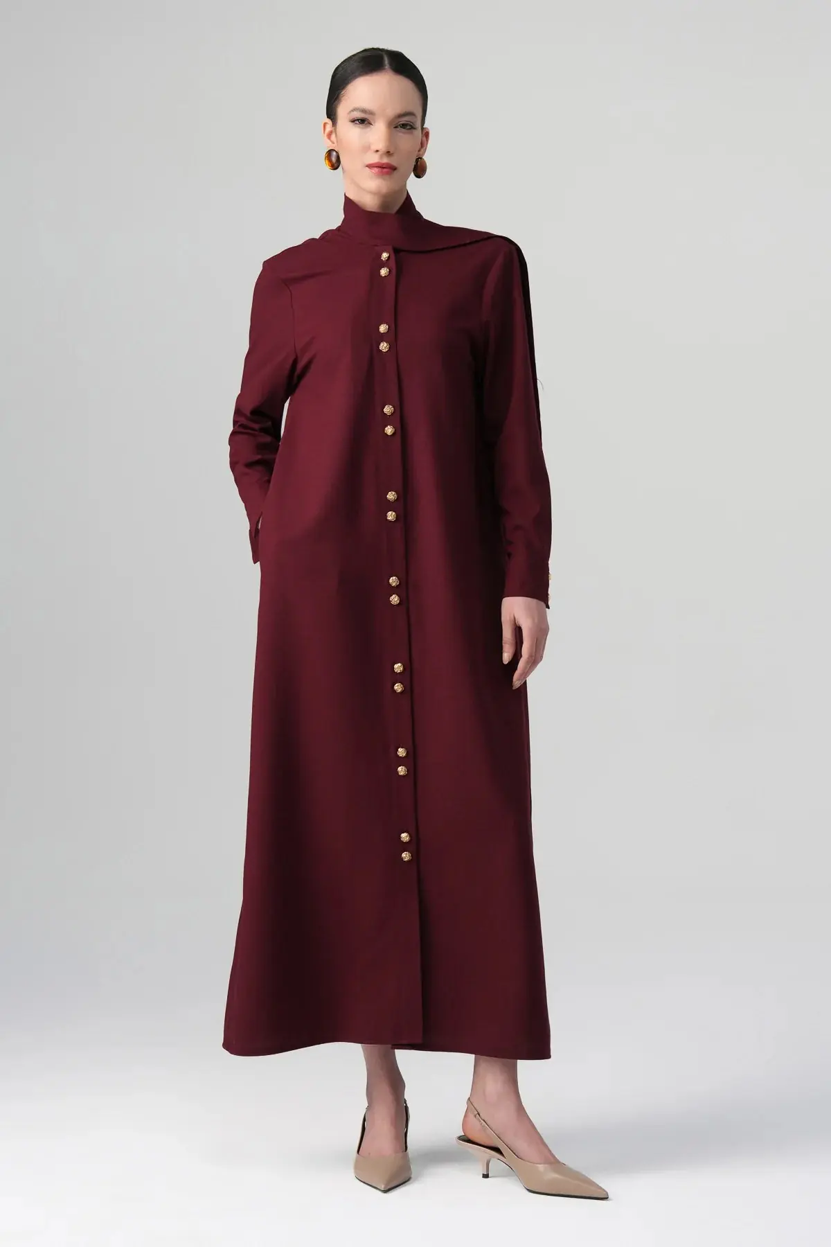 Mina Shirt Dress – Bordeaux, photo 5