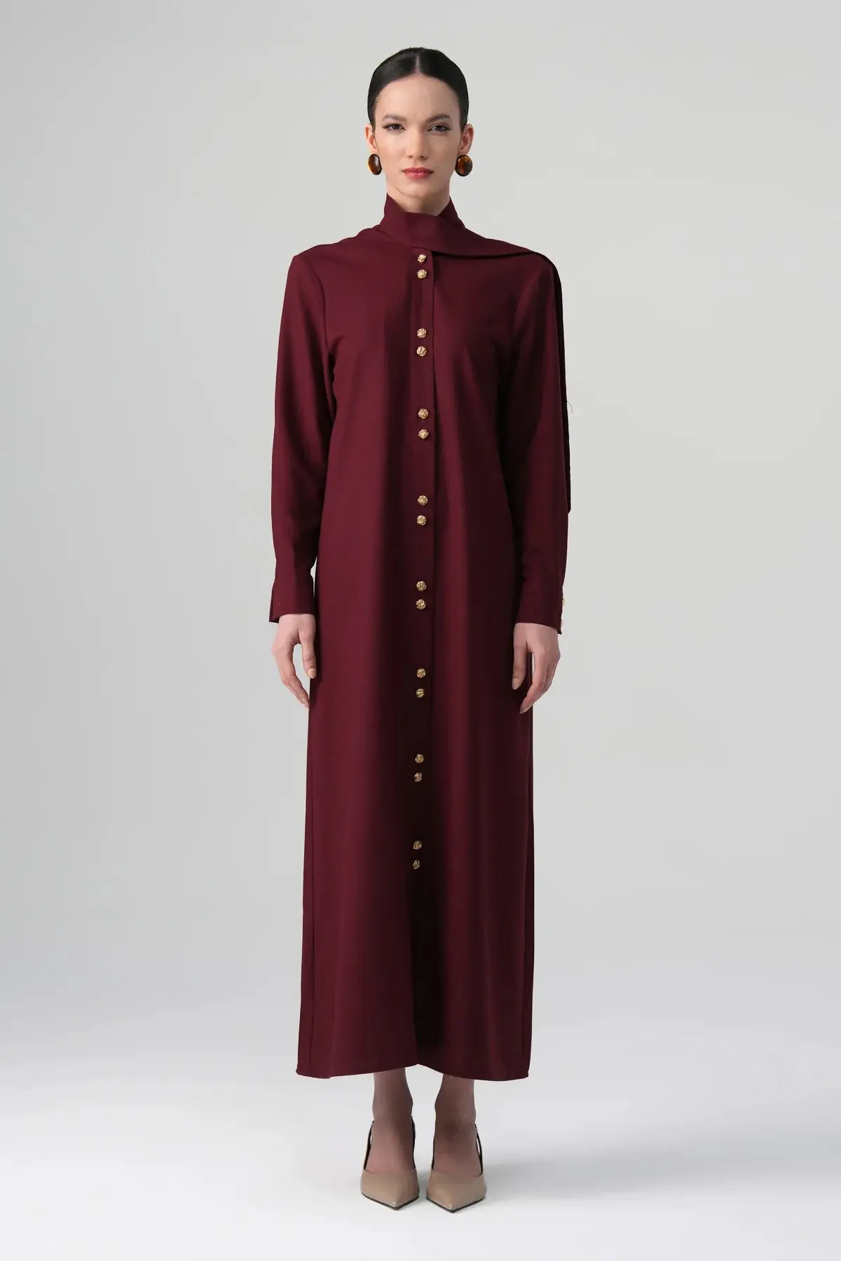Mina Shirt Dress – Bordeaux
