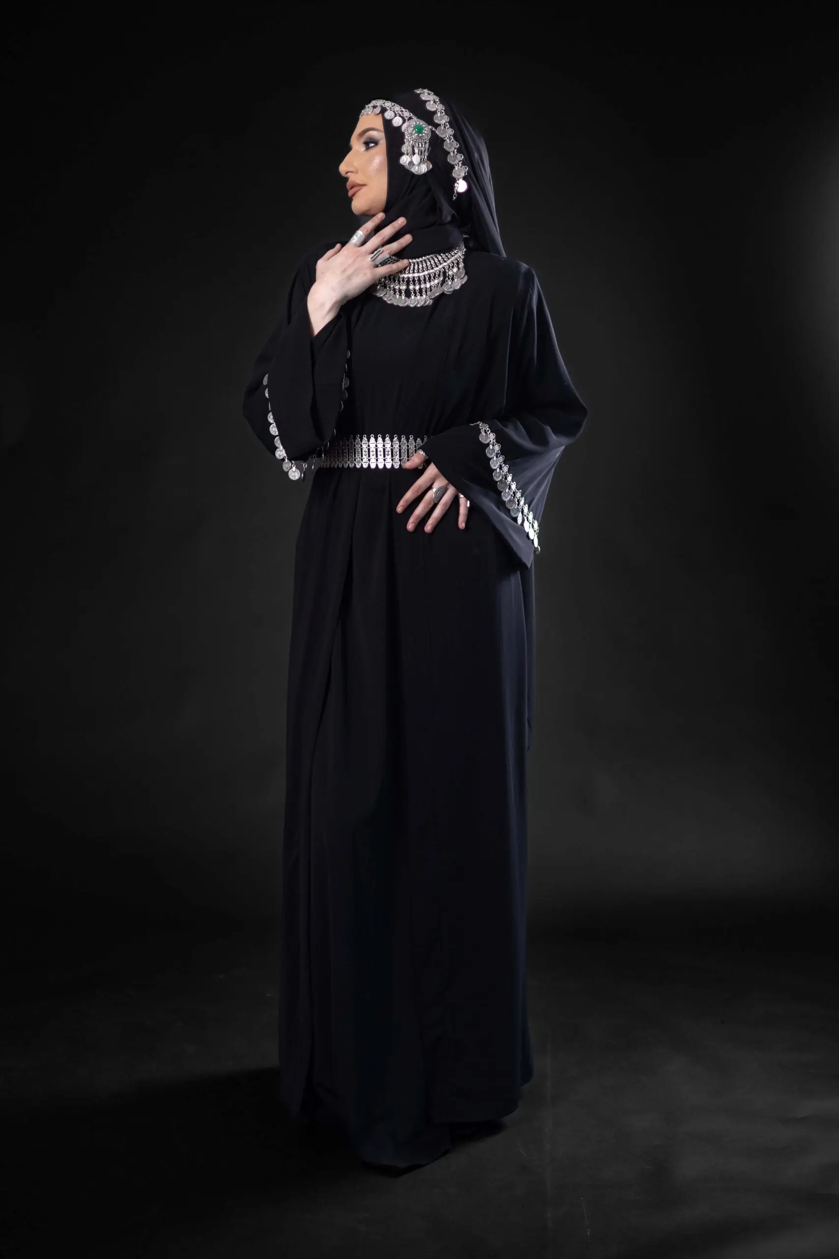 Charisma Ethno Silk Abaya – Black, photo 3