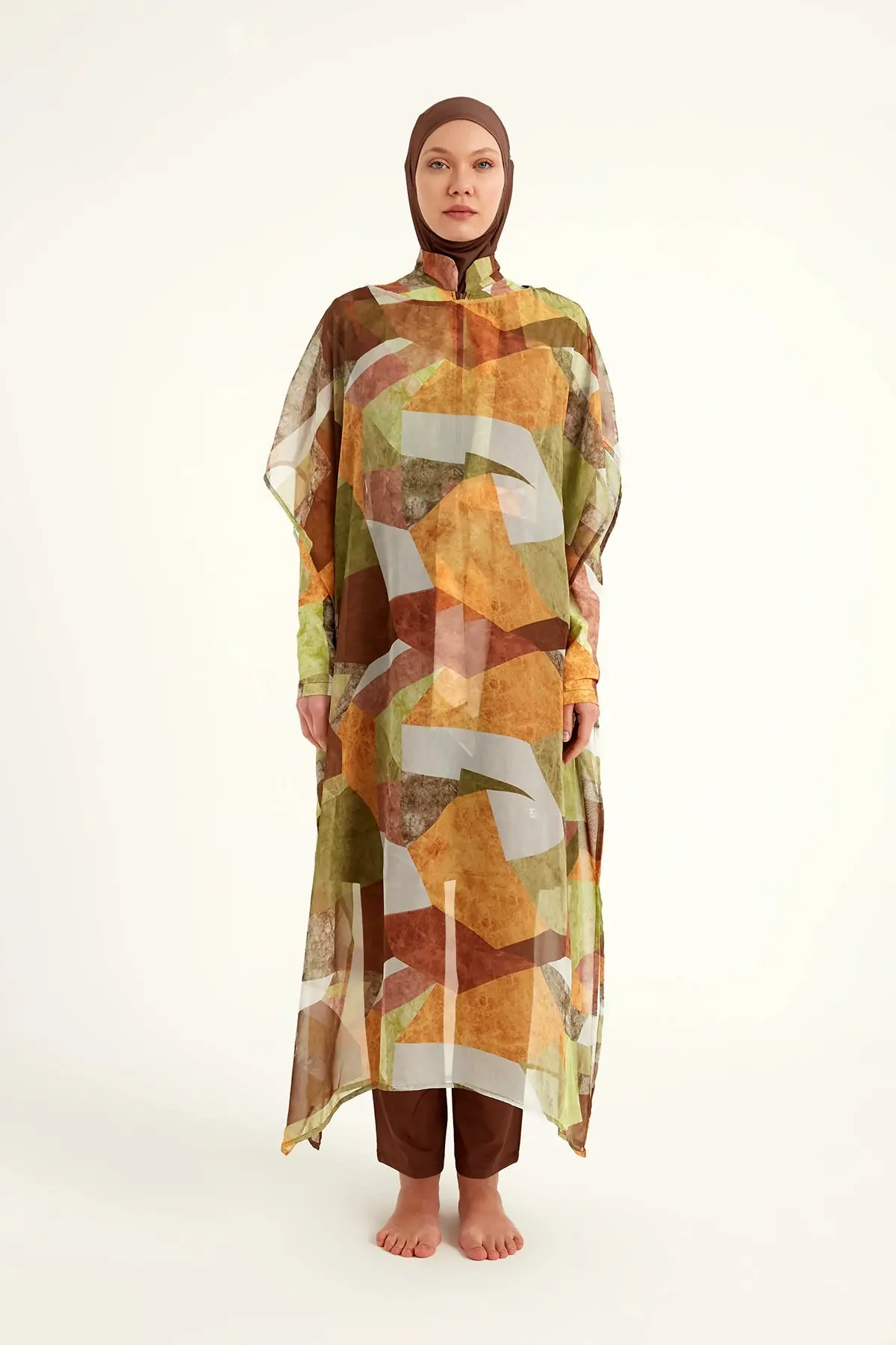 Marina Patterned Silky Pareo - Colorful, photo 5