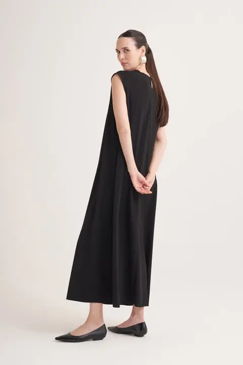 Lina Sleeveless Maxi Dress – Black, photo 3
