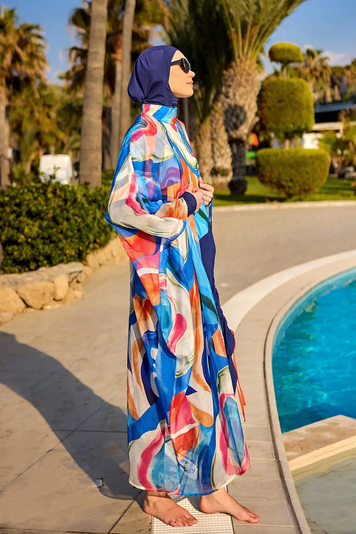 Marina Silk-Touch Kimono - Multicolor