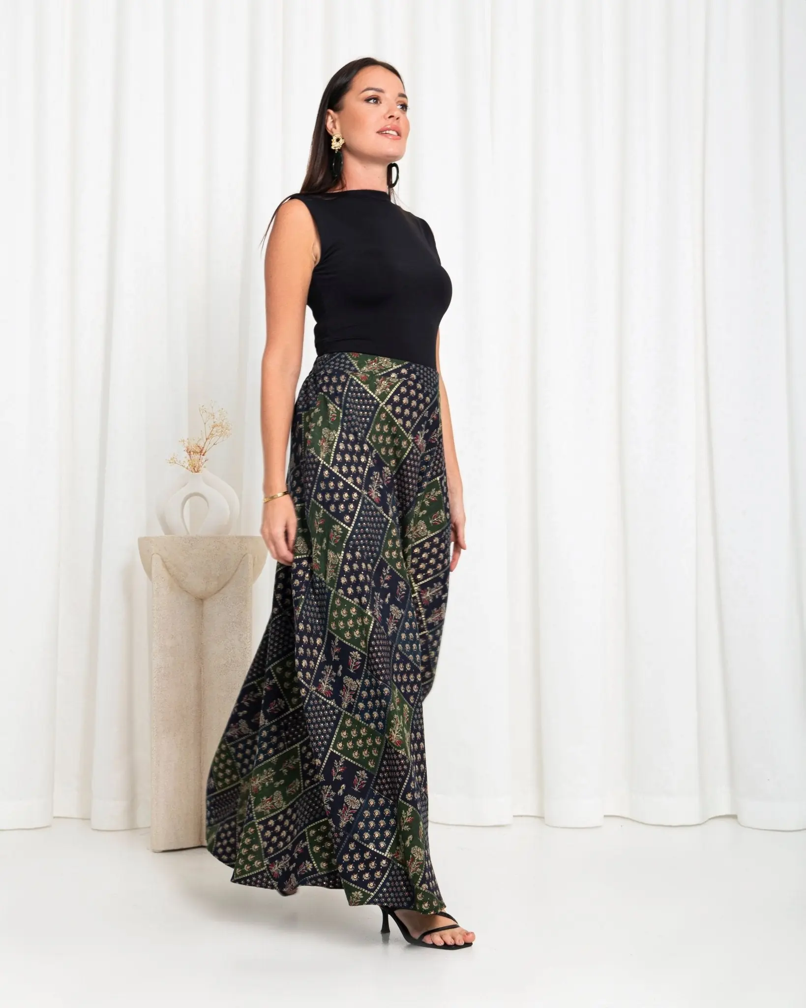 Green Floral Check Skirts, photo 2