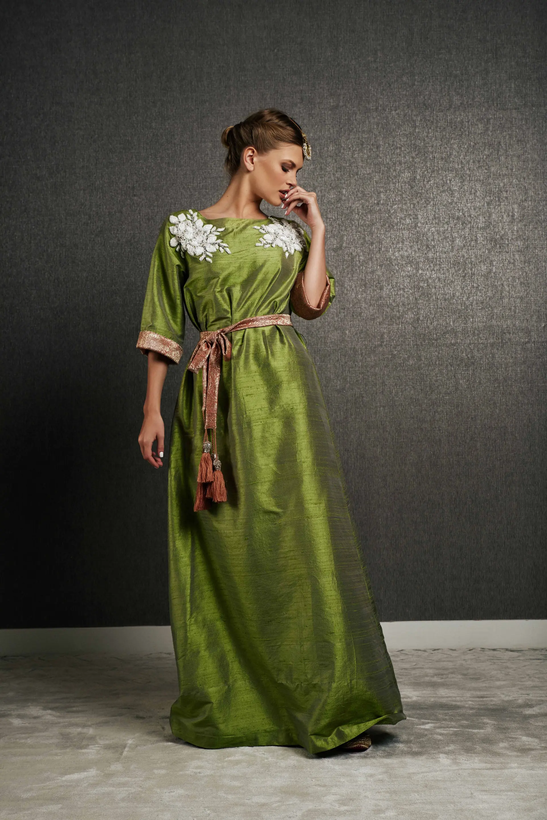 Mays Maharani Kaftan in Olive, photo 6