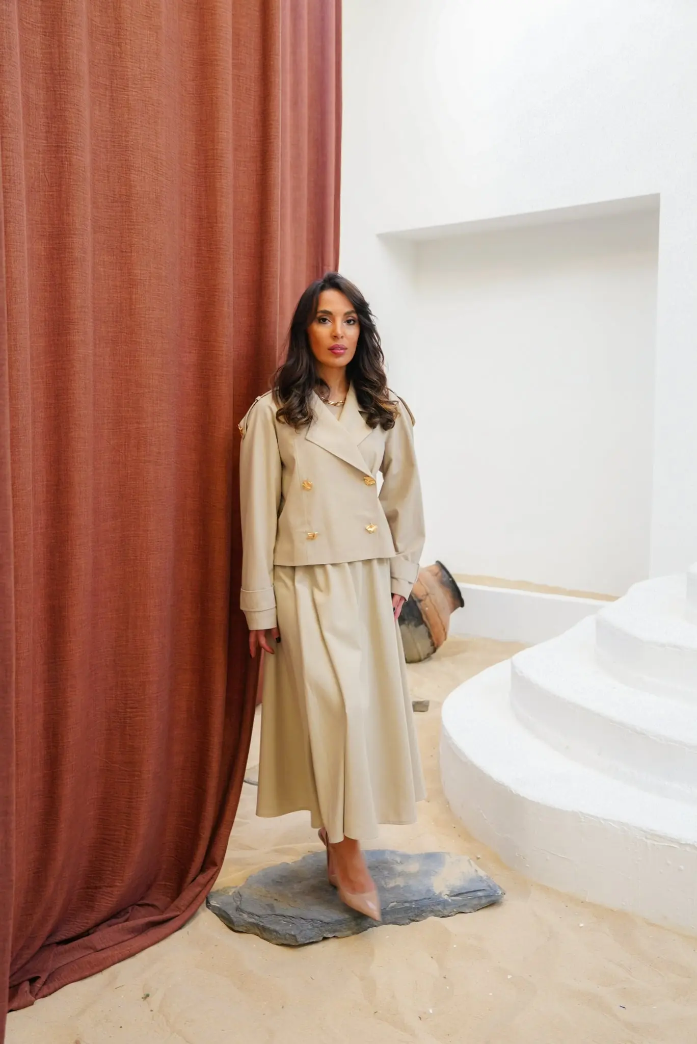 Sare Mini Trench Set – Beige, photo 8