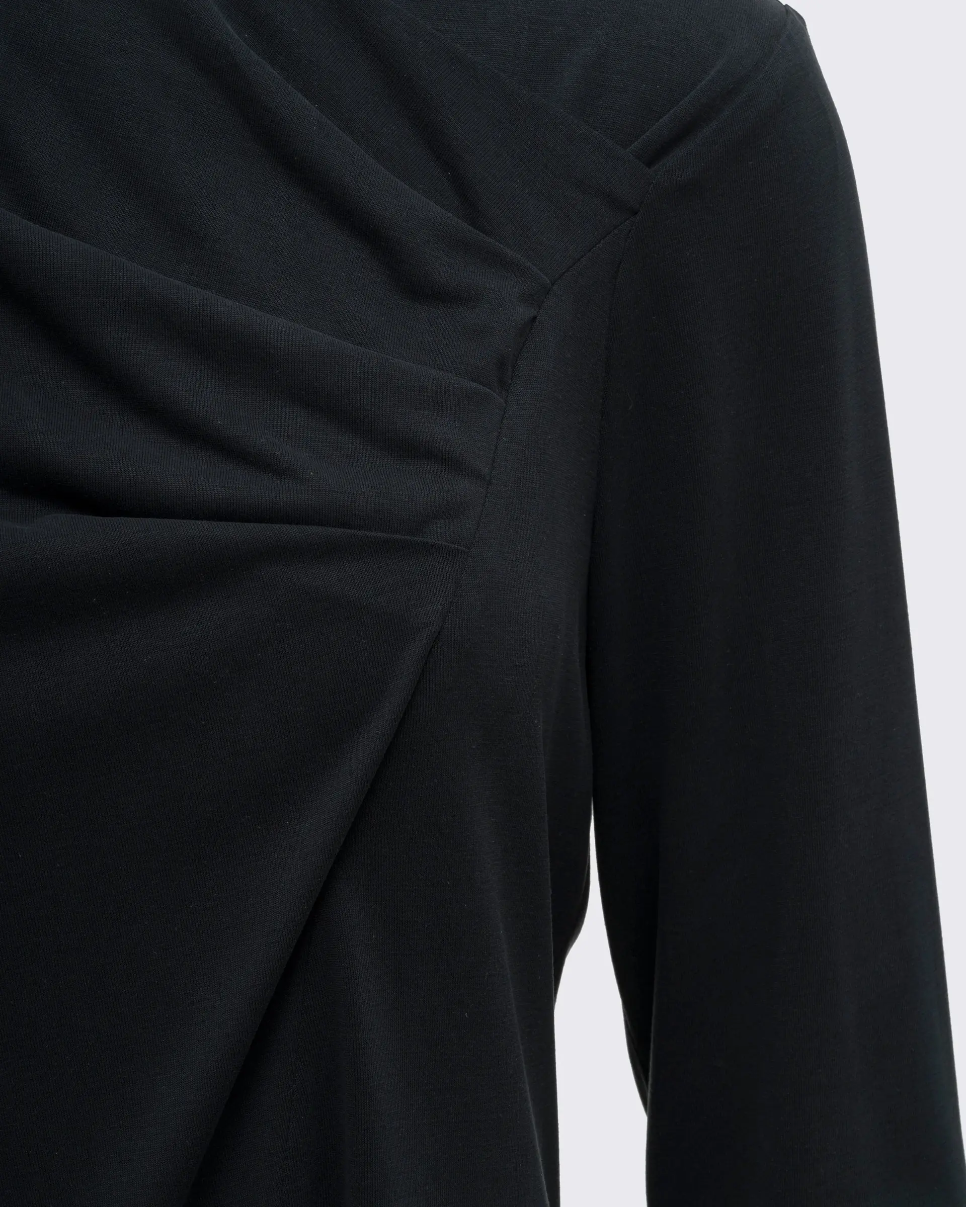 Drape Detaylı Modal Tunik - Siyah, photo 2