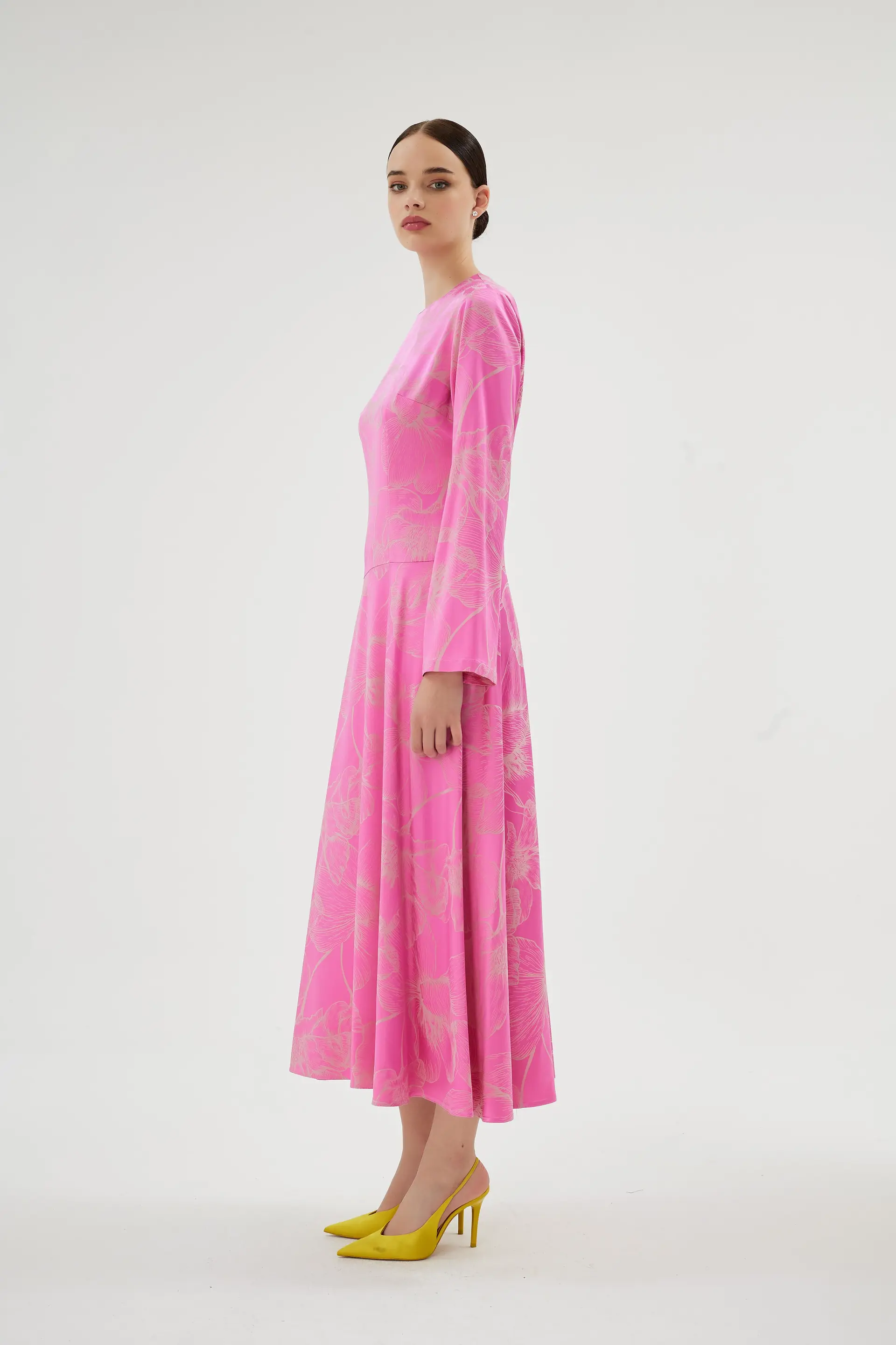Celeste Floral Midi Dress – Pink, photo 3
