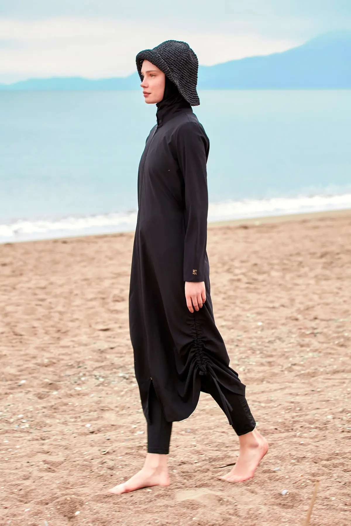 Woven Black Burkini Modest Swimwear M2415, photo 4