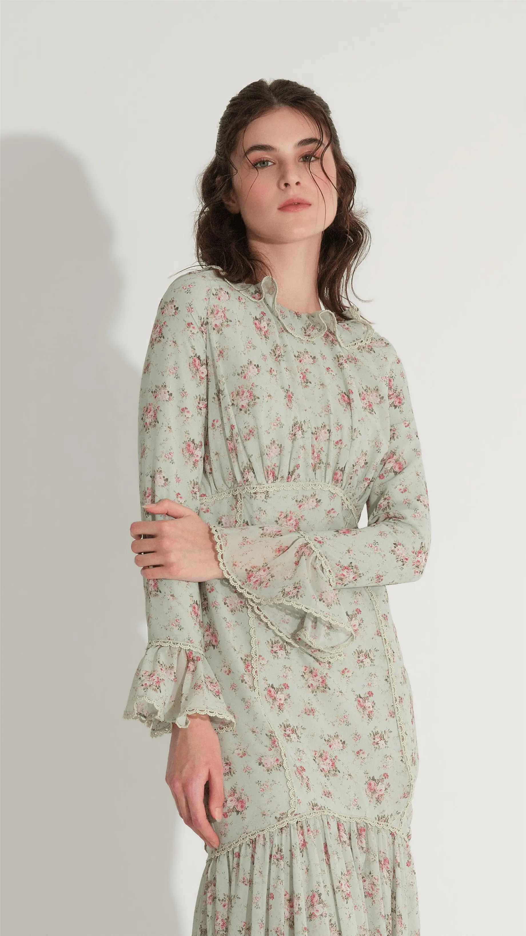 Lace Detail Mermaid Dress – Mint, photo 2