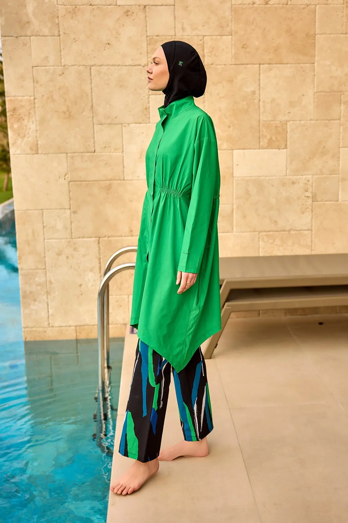 High Performance Full Coverage Burkini Set - Green, photo 3
