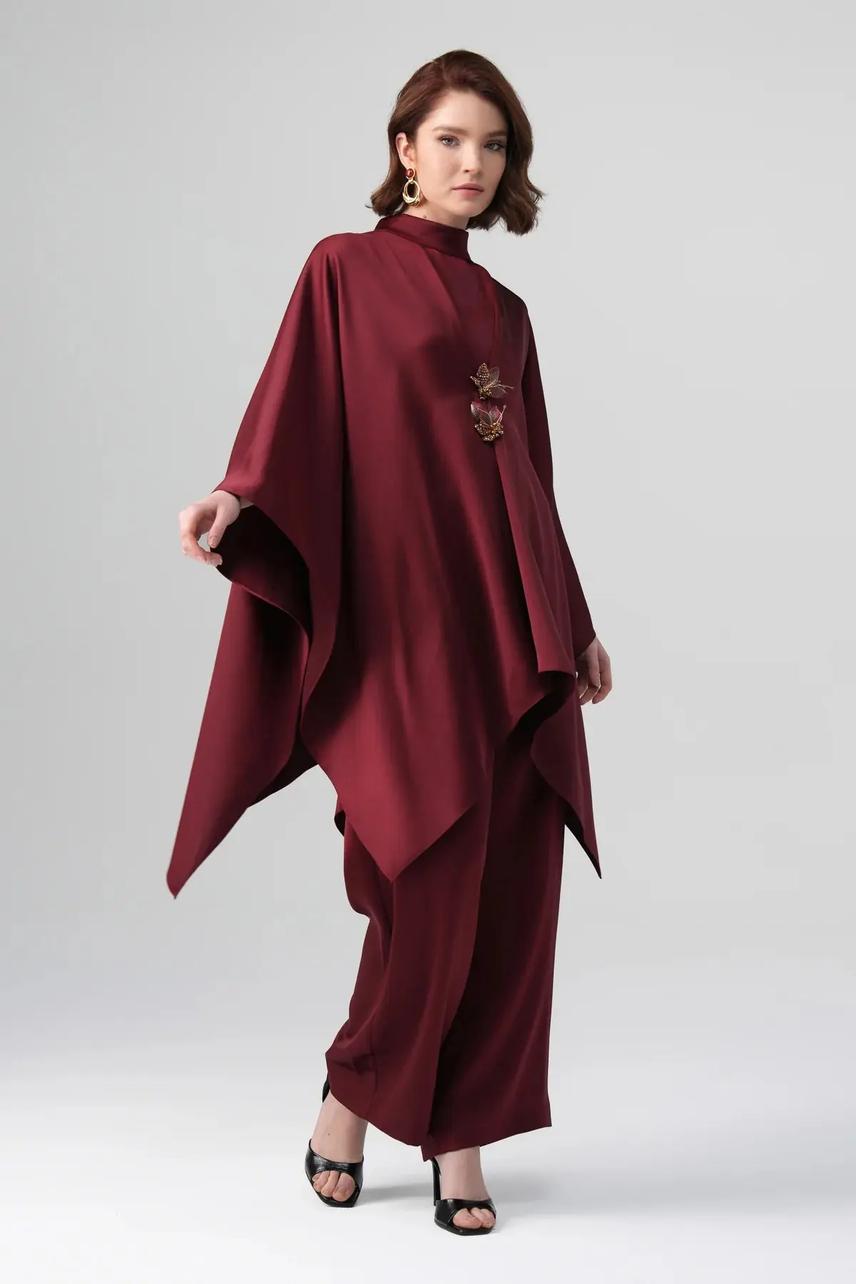 Tierra Poncho Set – Bordeaux, photo 4