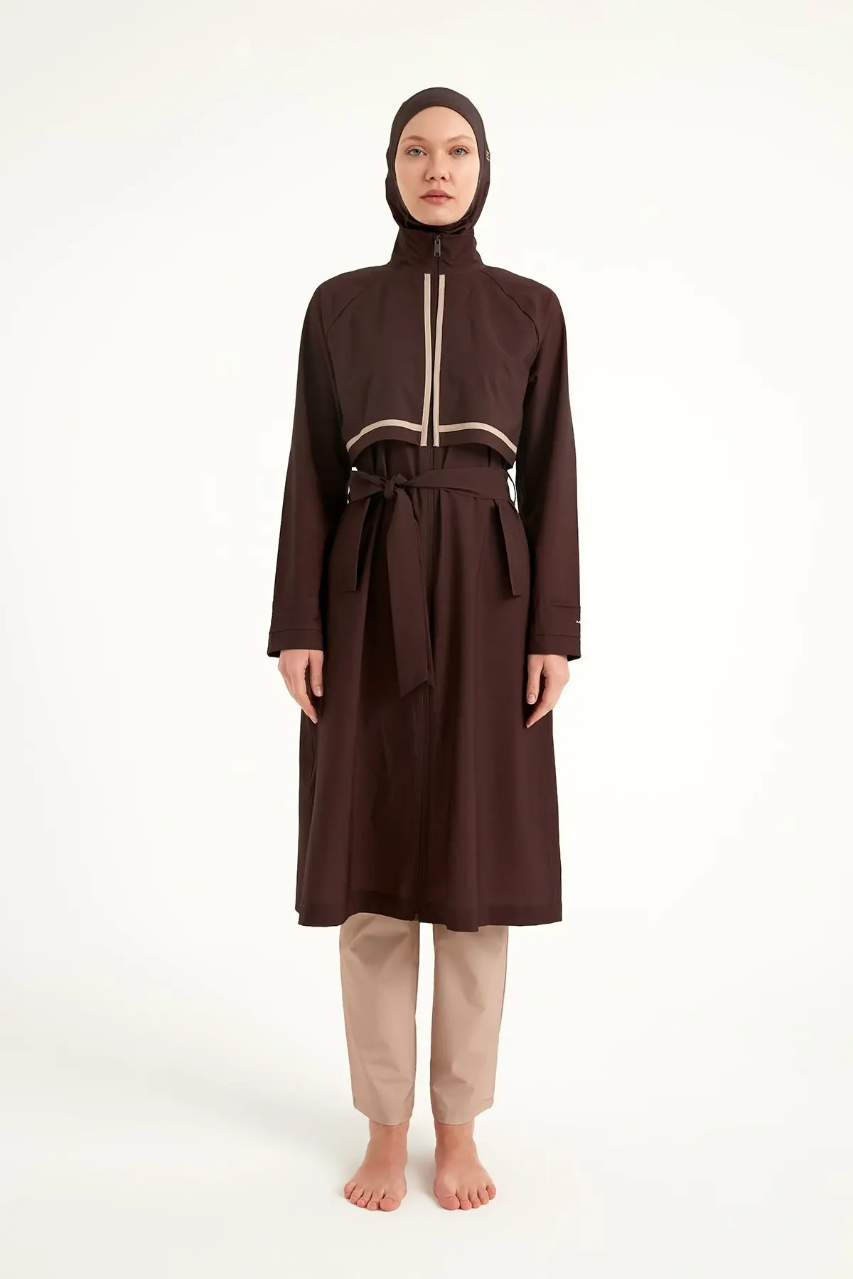 Marina Brown Full Coverage Modest Swimwear Burkini Set M2533, photo 6