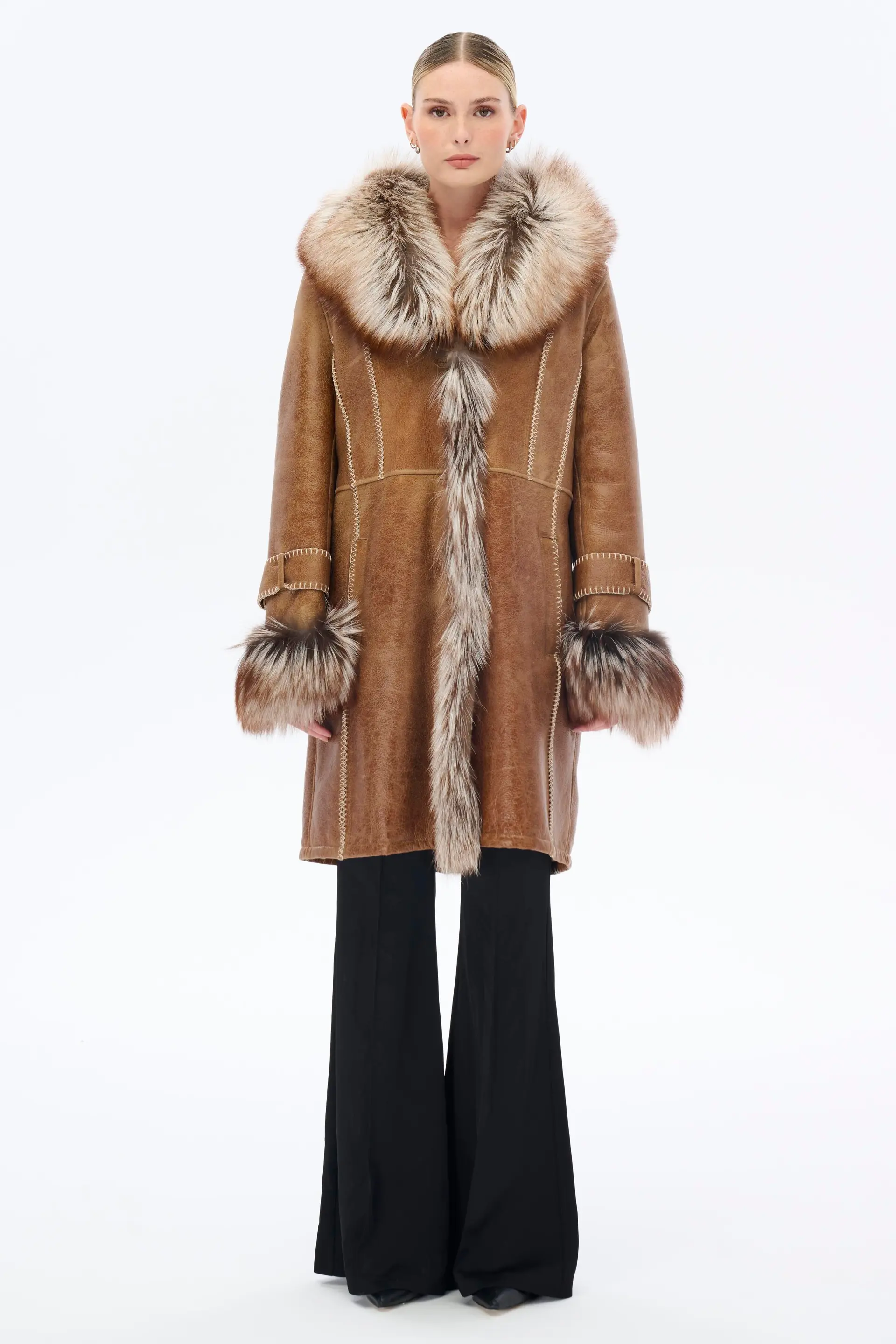 Argentin Leather Coat — Brown